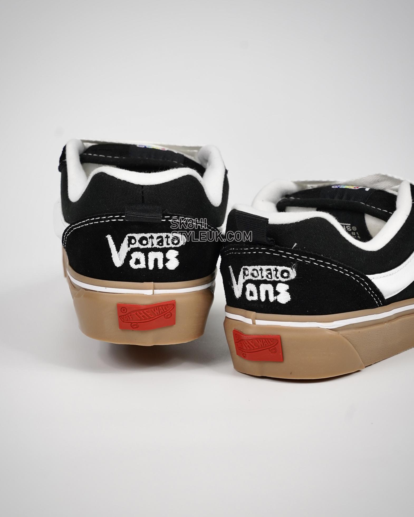 Imran Potato x Vans Knu Skool Mens Womens - Black/White/Gum VN0009QCB9M-1 Shoes