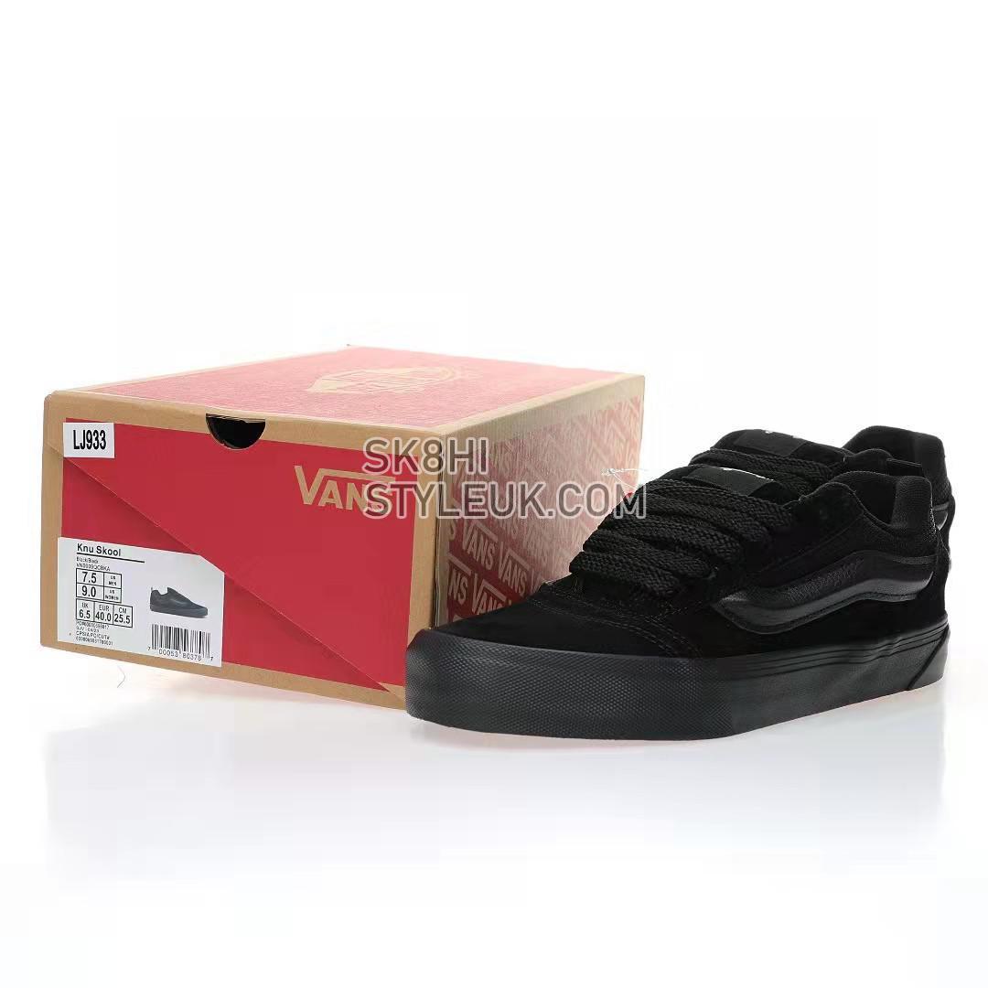 Vans Knu Skool Mens Womens - Triple Black/Black VN0009QCBKA Shoes