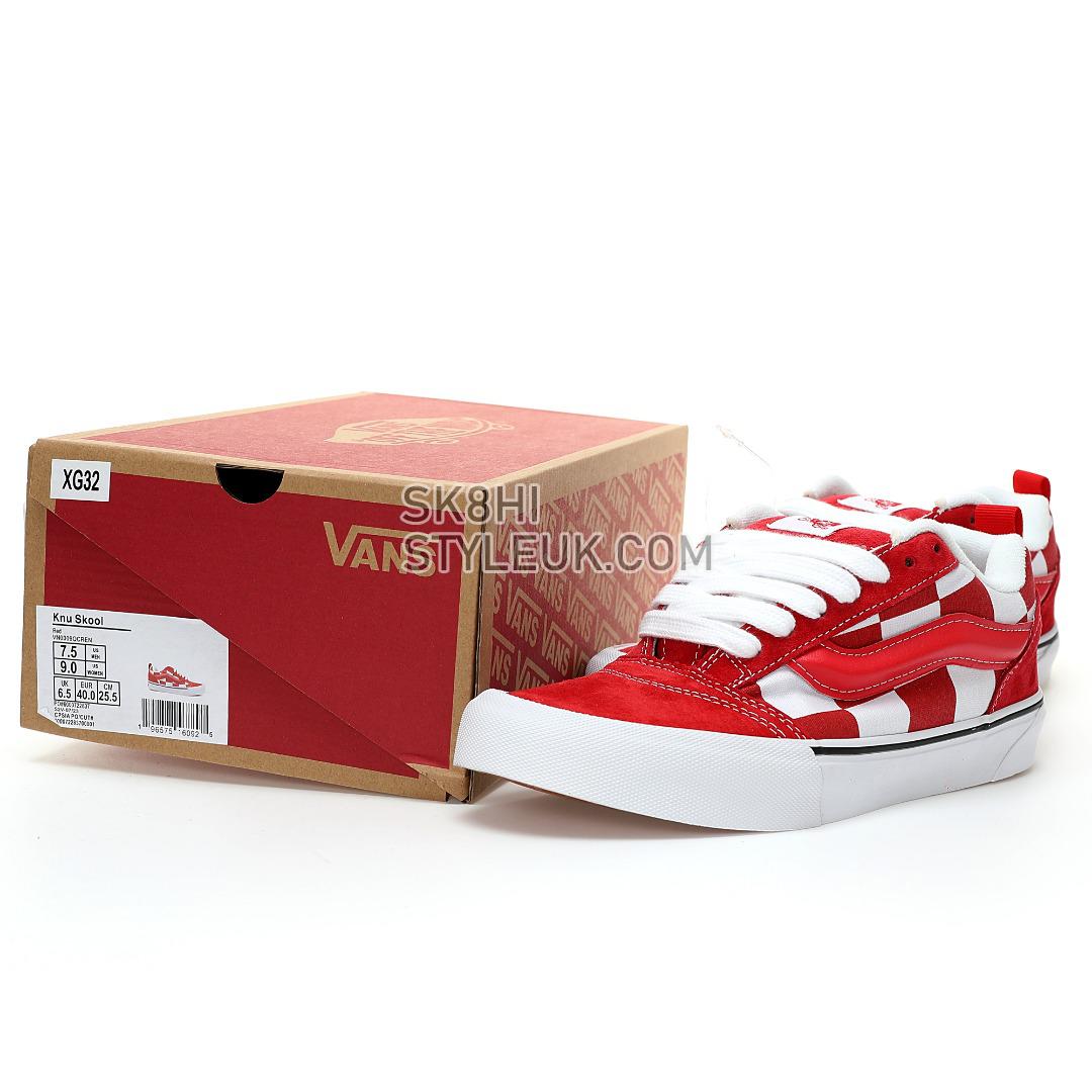 Vans Knu Skool Checkerboard Mens Womens - Mega Check Red/White VN0009QCRED Shoes