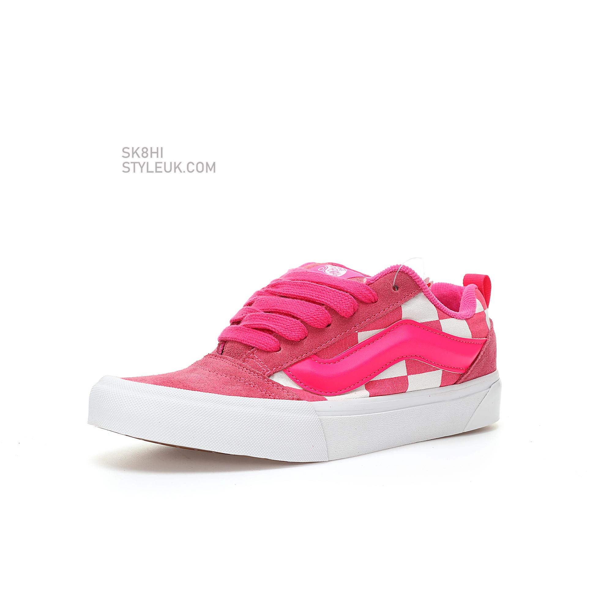 Vans Knu Skool Checkerboard Mens Womens - Pink/White VN0009QCYU2-1 Shoes