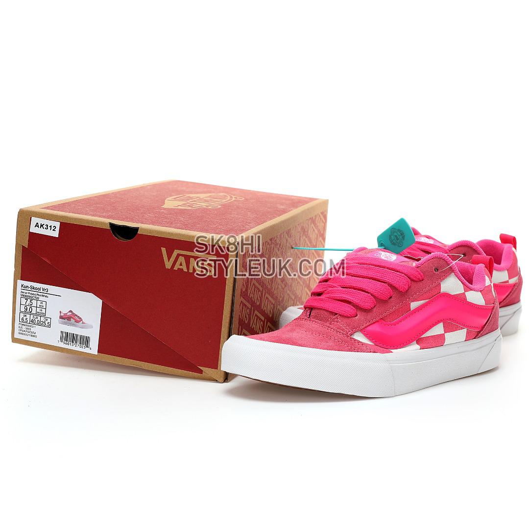 Vans Knu Skool Checkerboard Mens Womens - Pink/White VN0009QCYU2-1 Shoes