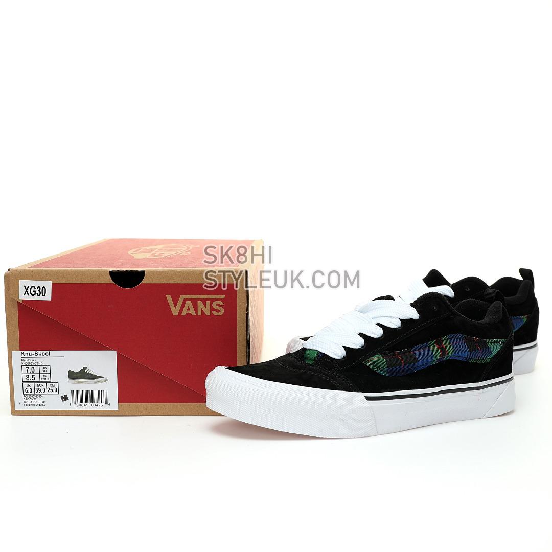 Vans Knu Skool Mens Womens - Black/Green/Blue VN0009QC3M5-1 Shoes