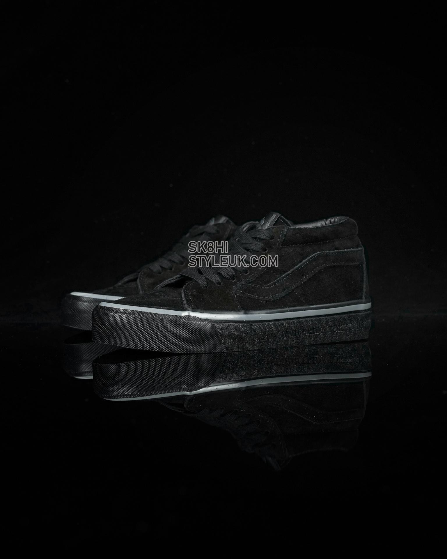 Vans x Neighborhood Sk8-Mid 83 DX NBHD Mens Womens - Black/Black NBHDSK8MDBLK Shoes