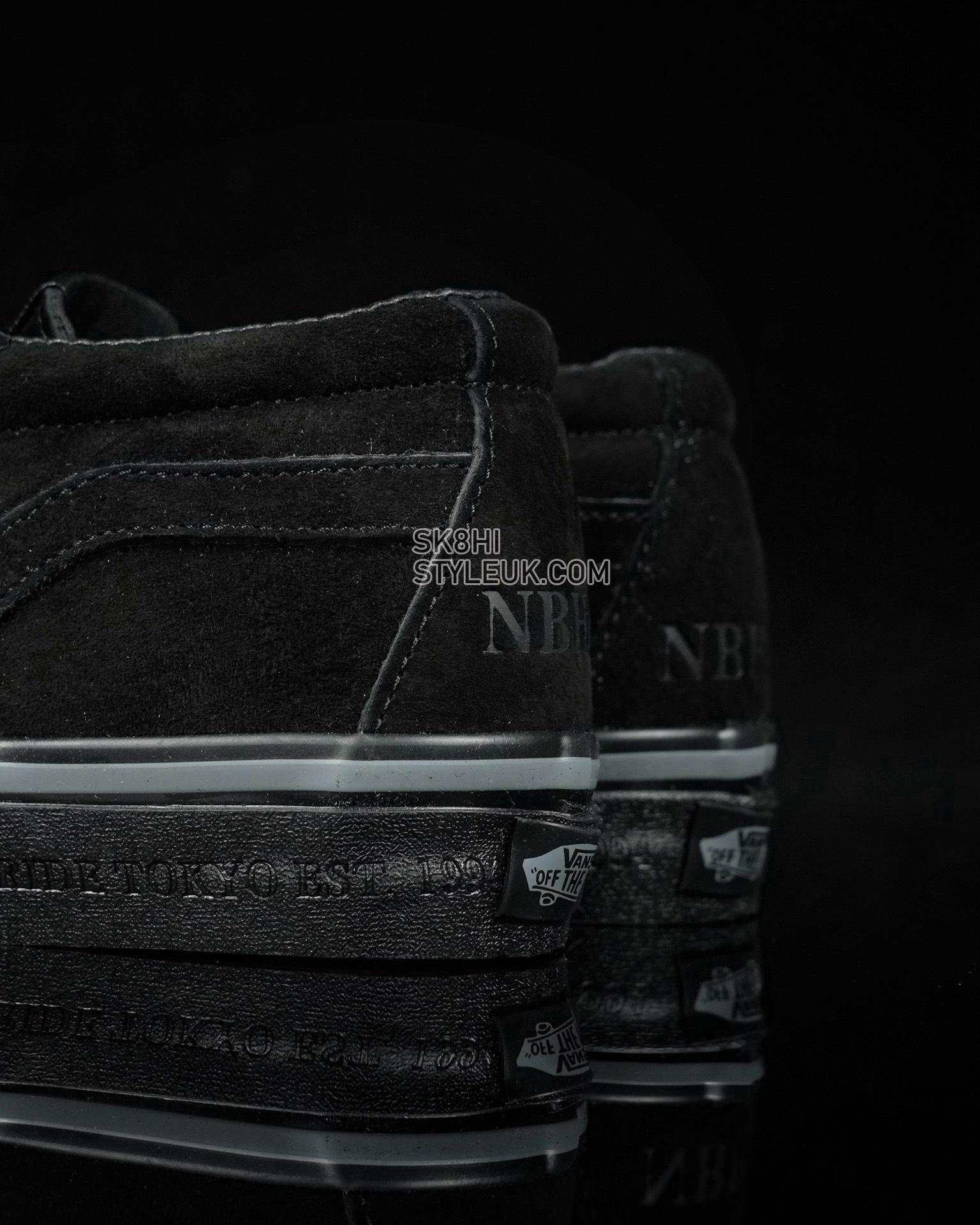 Vans x Neighborhood Sk8-Mid 83 DX NBHD Mens Womens - Black/Black NBHDSK8MDBLK Shoes