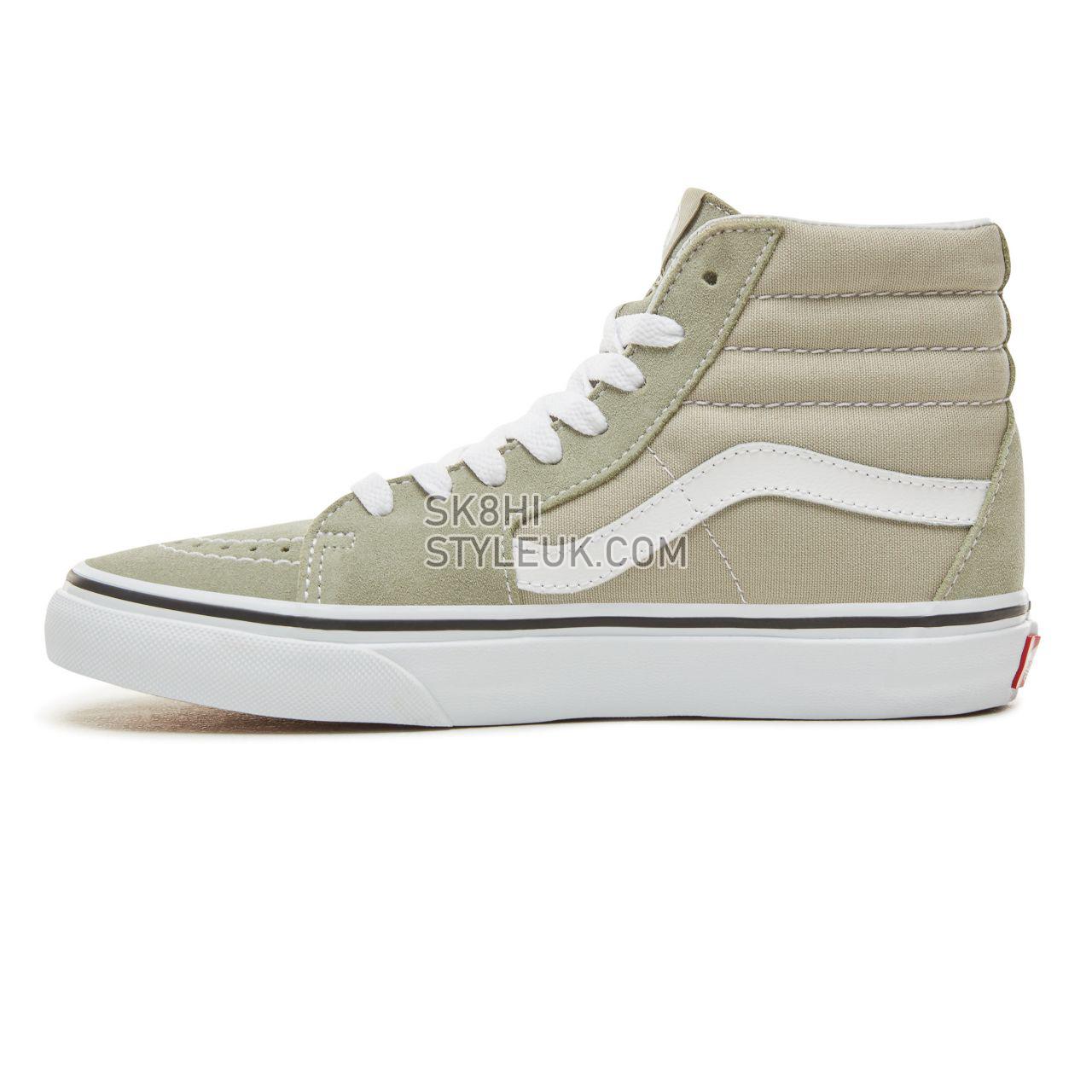 Vans Color Theory Sk8-Hi Classic (Unisex) Mens Womens - Desert Sage/True White VA38GEU62 Shoes