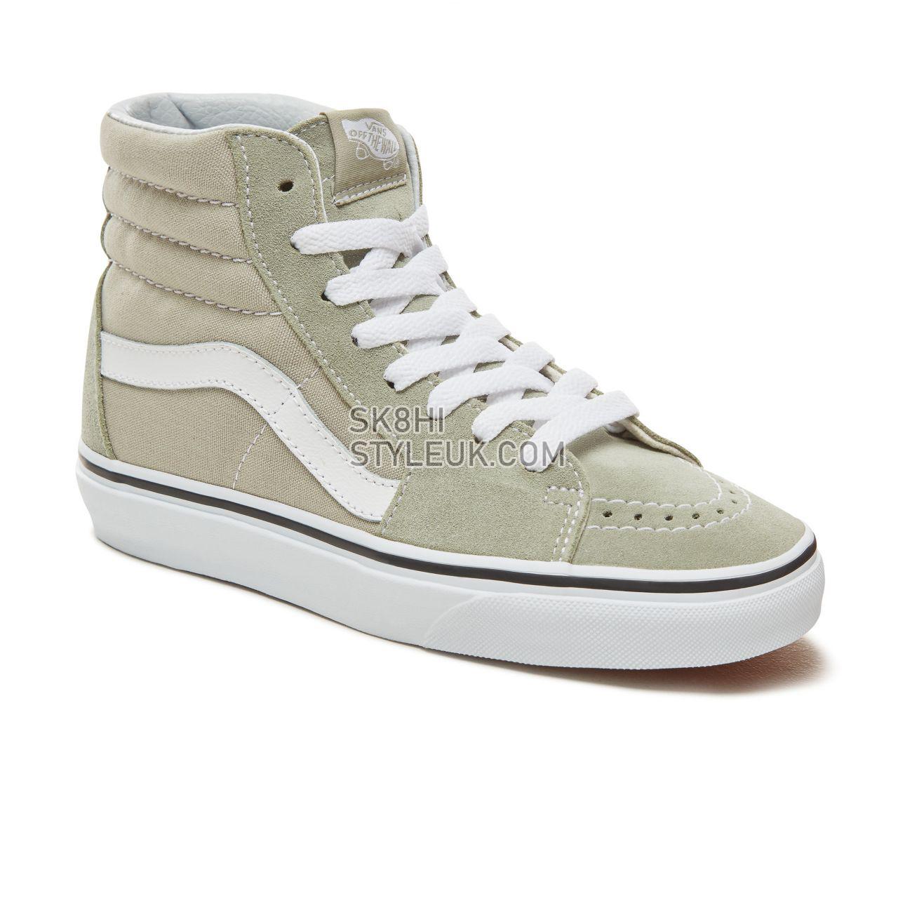 Vans Color Theory Sk8-Hi Classic (Unisex) Mens Womens - Desert Sage/True White VA38GEU62 Shoes