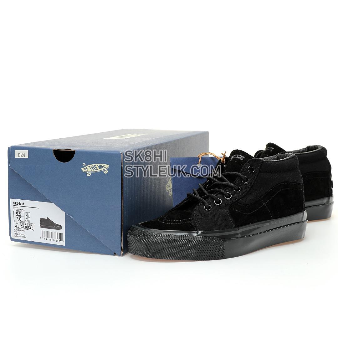 Vans Sk8-Mid Reissue 83 MG TDC Black Mens Womens - Black/Black VN000E7JCJI Shoes