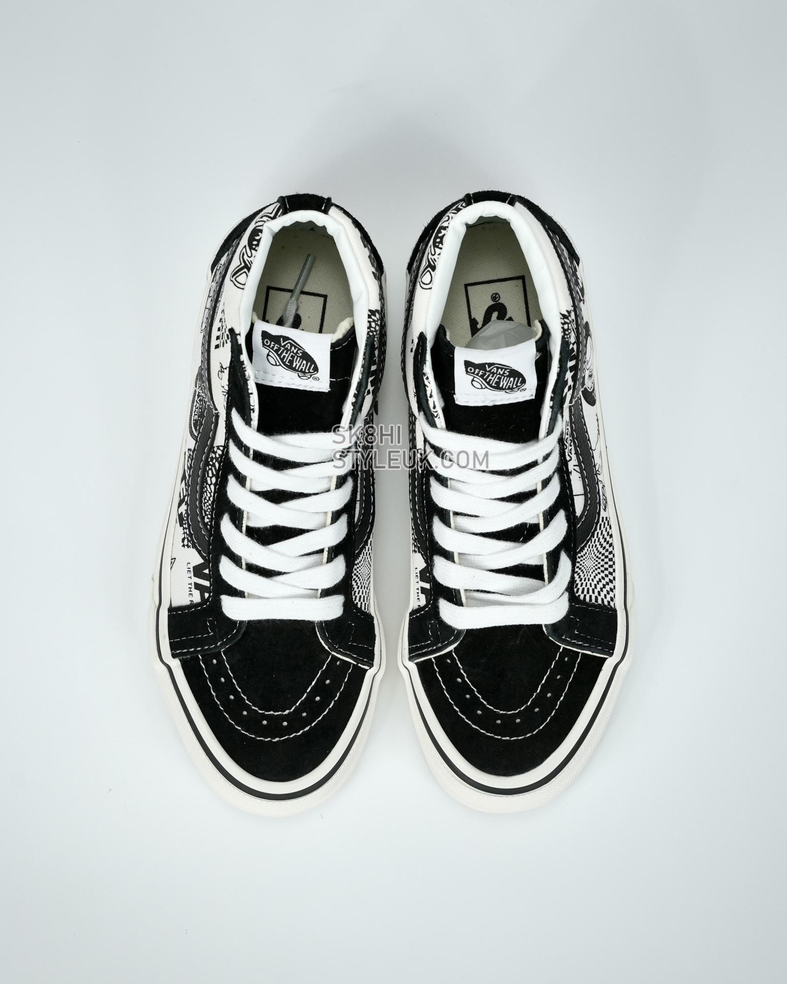 Vans Sk8-Hi Graffiti Mens Womens - Black/White VN0A4BV6V8V-1 Shoes