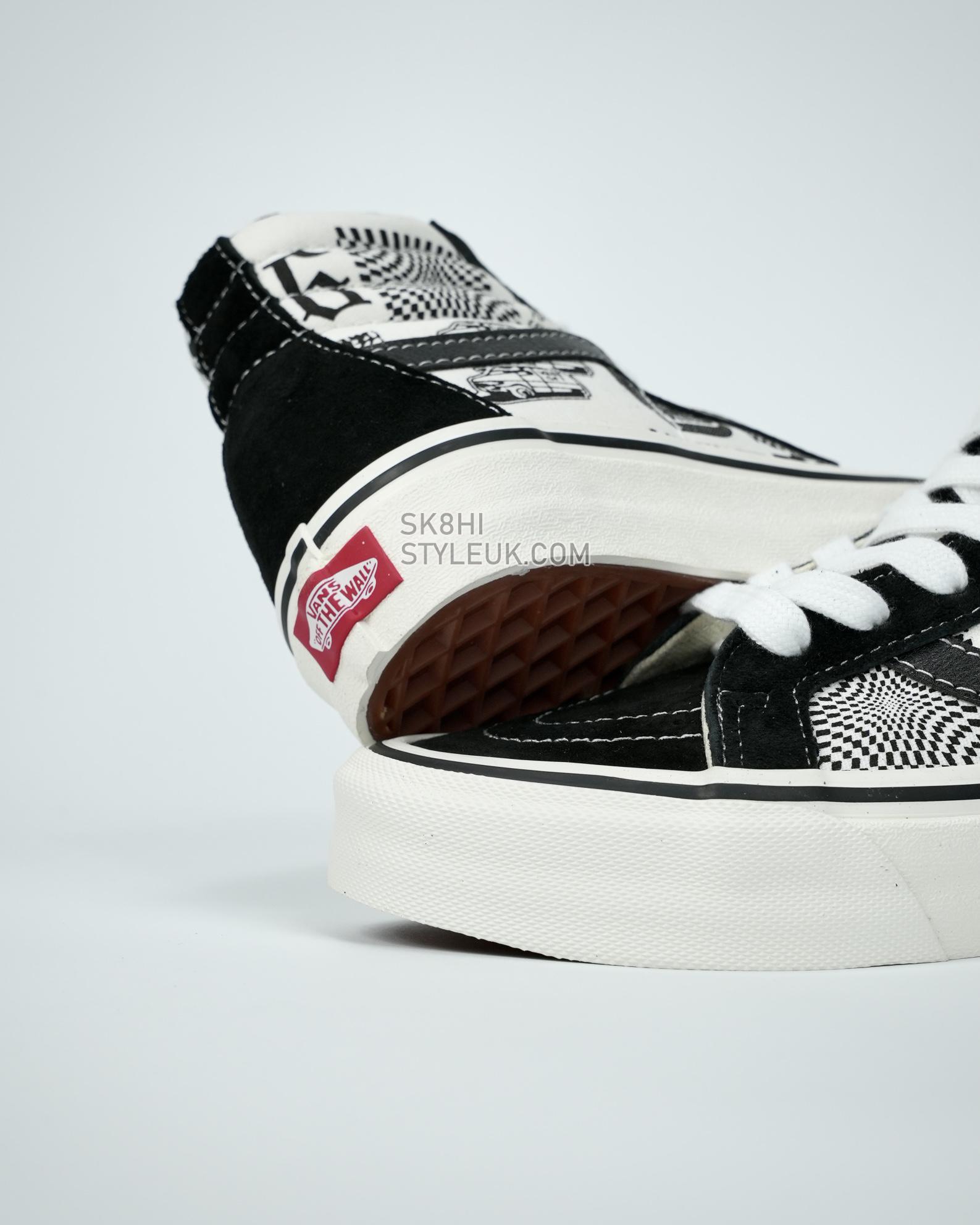 Vans Sk8-Hi Graffiti Mens Womens - Black/White VN0A4BV6V8V-1 Shoes