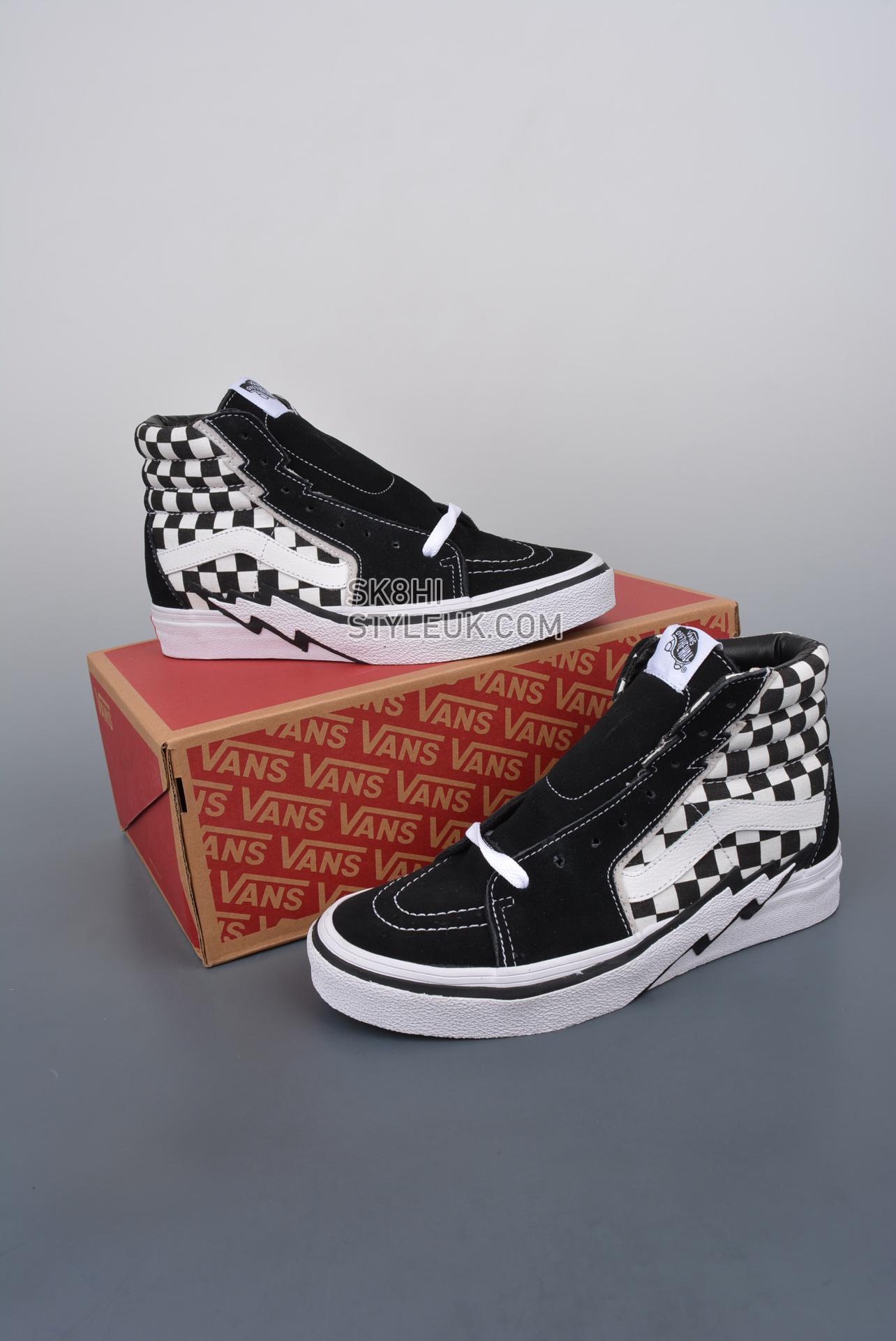 Vans SK8-Hi Bolt Checkerboard Mens Womens - Black/White VN0A5JIVA04 Shoes