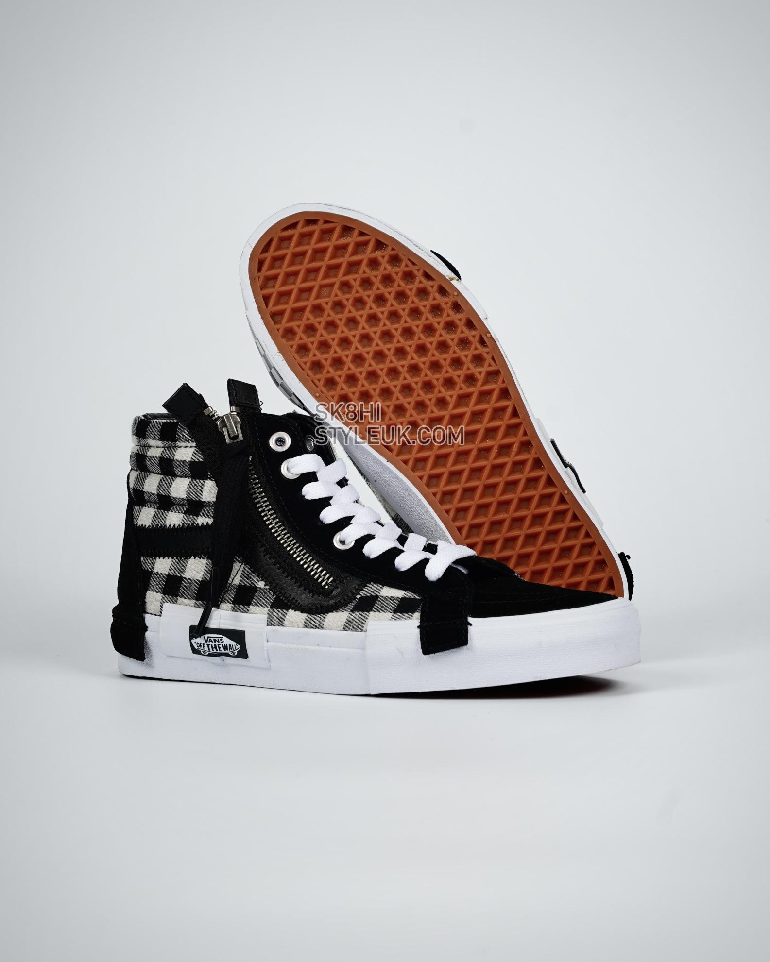 Vans Sk8-Hi Reissue Cap Checkerboard Mens Womens - Black/White VN0A3WM1XOS Shoes