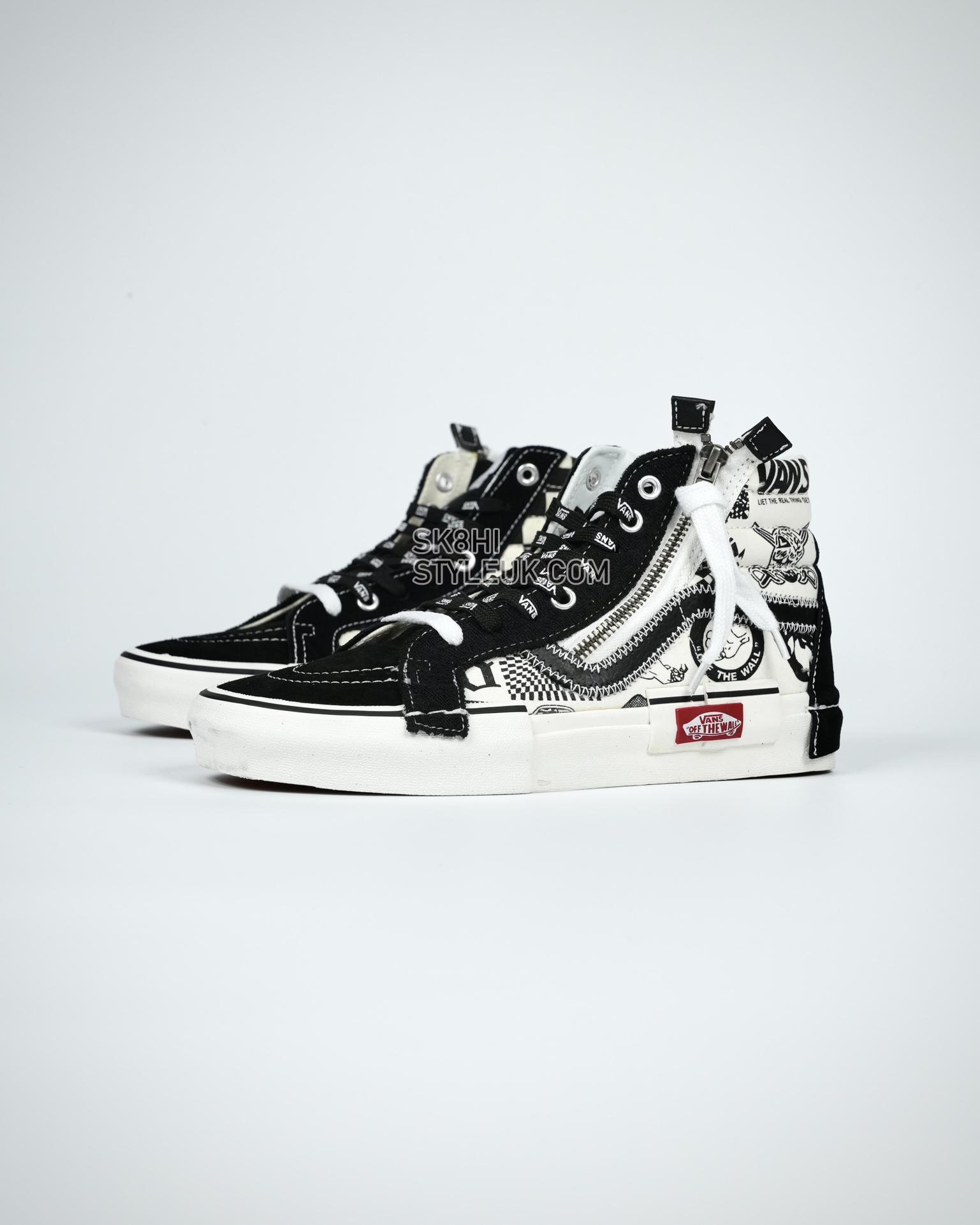 Vans Sk8-Hi Reissue Cap Printed Graffiti Mens Womens - Black/White VN0A3WM1603-1 Shoes