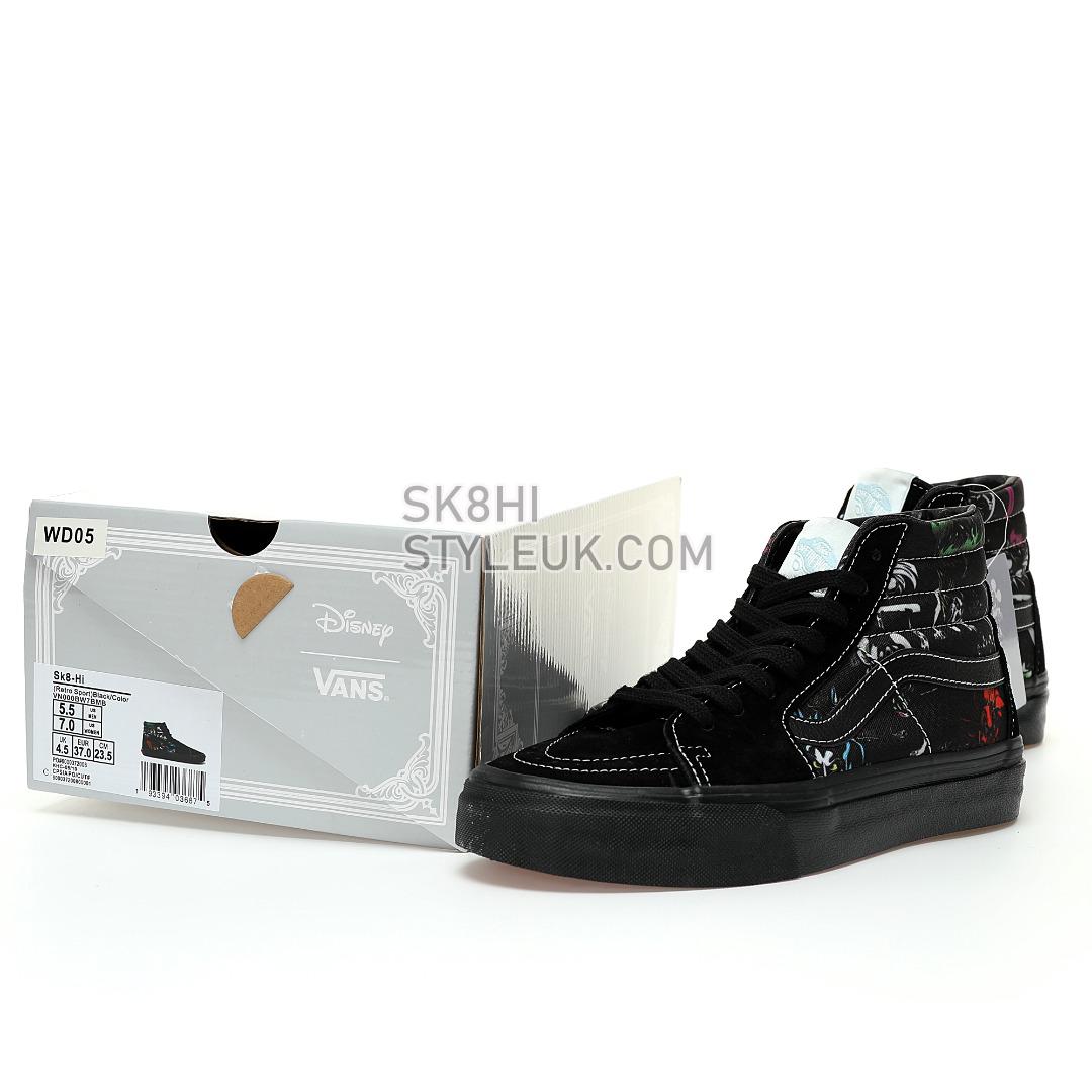 Disney x Vans Sk8-Hi Zip Kids Villains Mens Womens - Black/Multi-Color VN0005VSBMB Shoes