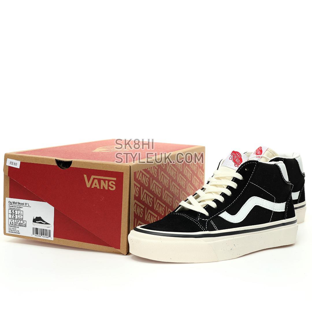 Vans Mid Skool 37 DX Anaheim Factory Mens Womens - Black/White VN0A3MUOQF6 Shoes