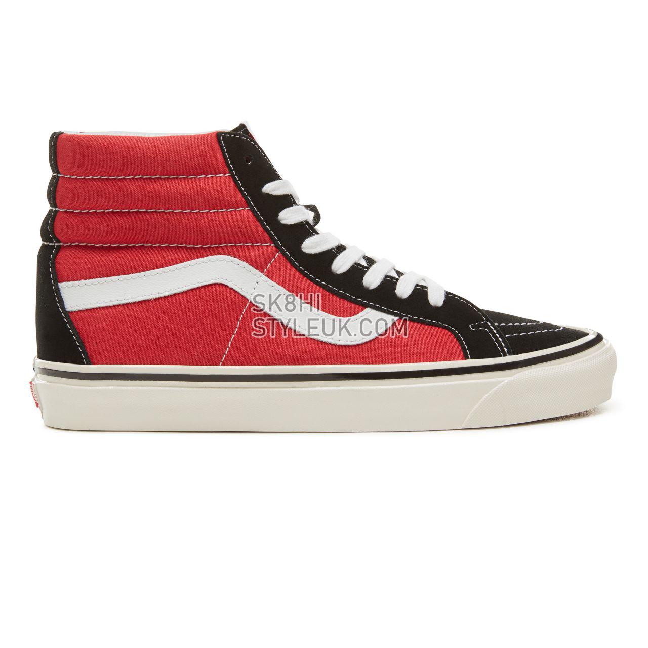 Vans Suede Anaheim Factory Sk8-Hi 38 Classic Mens Womens - (Anaheim Factory) Og Black/Og Red VA38GFUBS Shoes