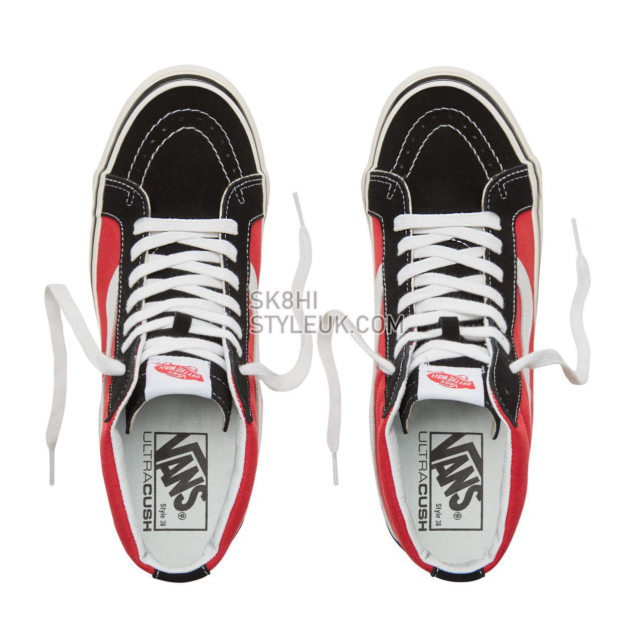 Vans Suede Anaheim Factory Sk8-Hi 38 Classic Mens Womens - (Anaheim Factory) Og Black/Og Red VA38GFUBS Shoes