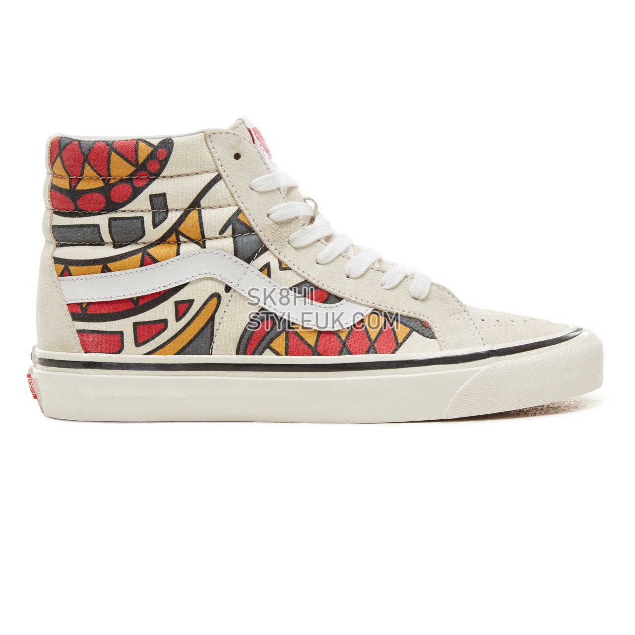 Vans Anaheim Factory Sk8-Hi 38 Classic Mens Womens - (Anaheim Factory) Og White/Hey Mon VA38GFU7Z Shoes