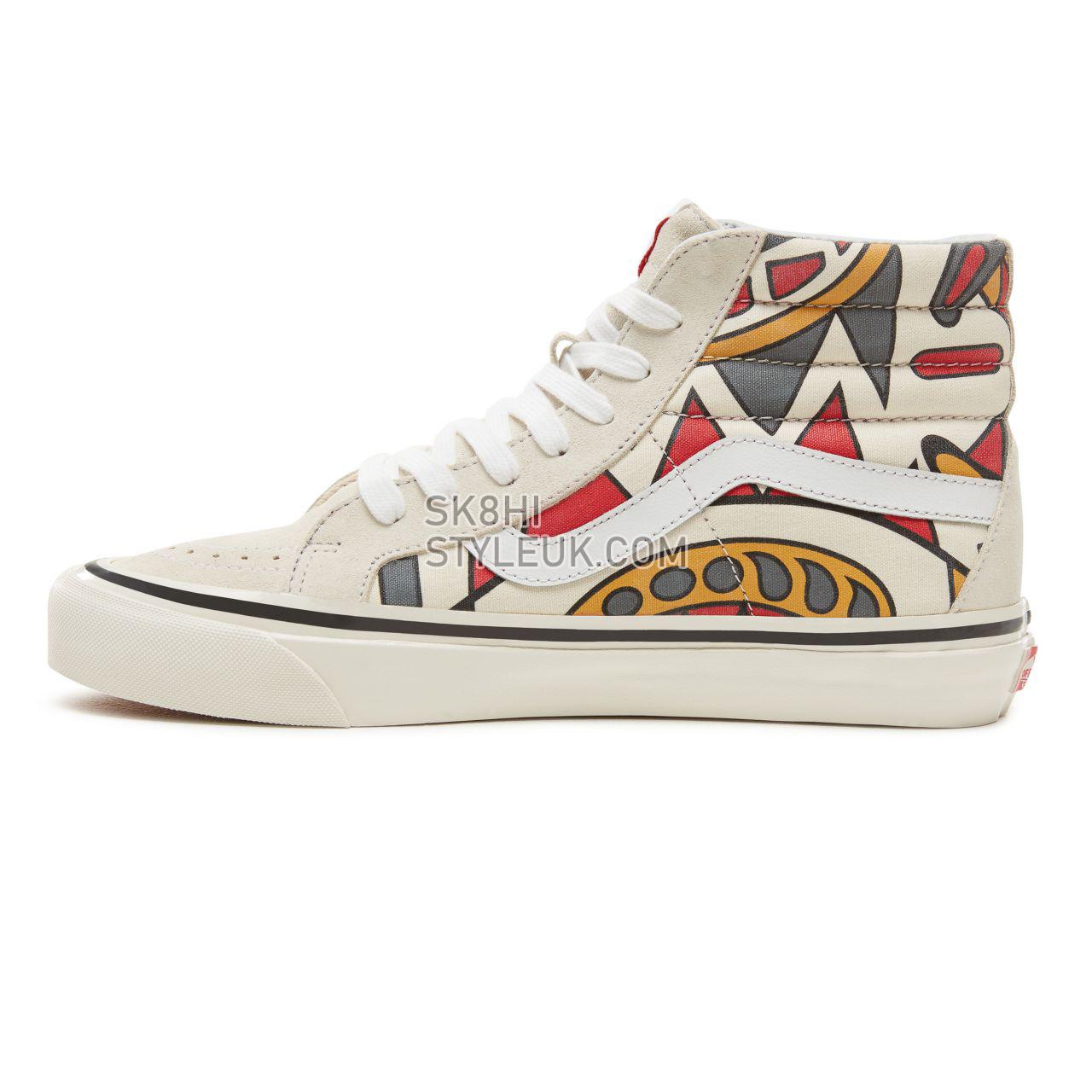 Vans Anaheim Factory Sk8-Hi 38 Classic Mens Womens - (Anaheim Factory) Og White/Hey Mon VA38GFU7Z Shoes