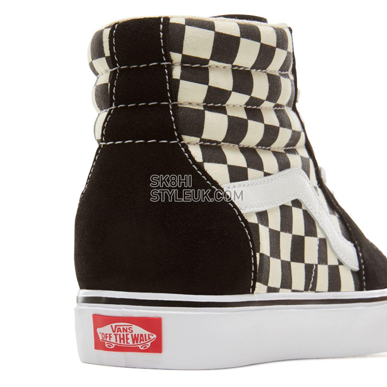 Vans Checkerboard Sk8-Hi Lite Classic Mens Womens - Black-White VA2Z5Y5GX Shoes