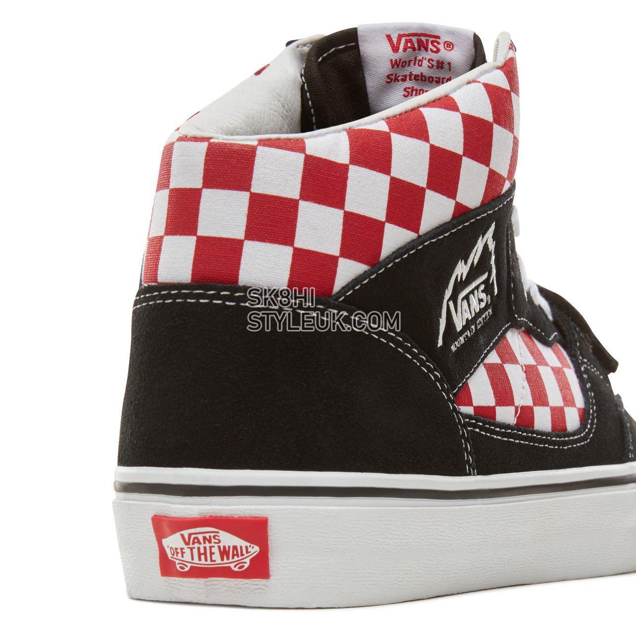 Vans Suede Checkerboard Mountain Edition Classic Mens Womens - (Checkerboard) Black/Red VA3TKG35U Shoes