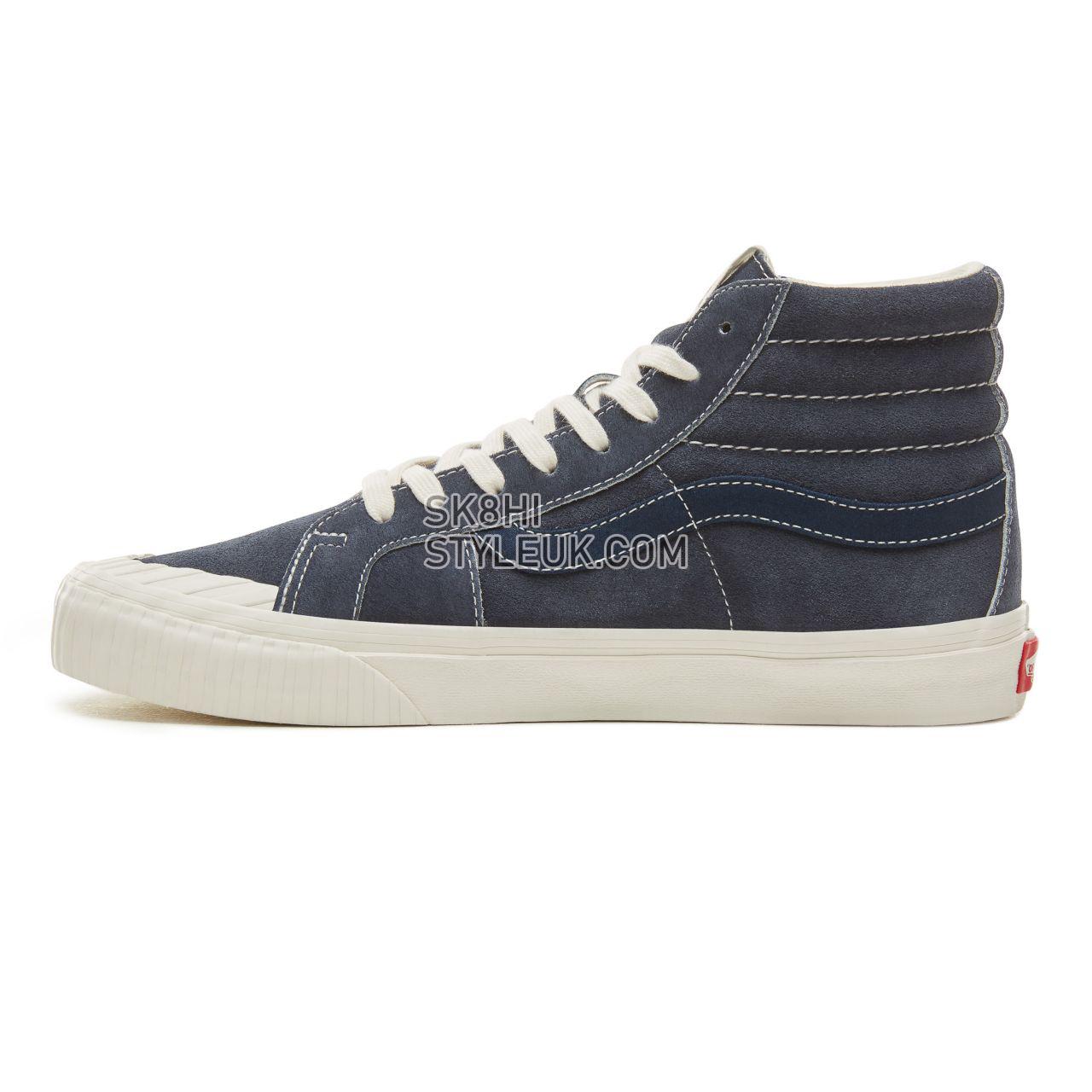 Vans Suede Vintage Military Sk8-Hi Reissue 138 Classic Mens Womens - (Vintage Military) Dress Blues VA3TKPUCJ Shoes