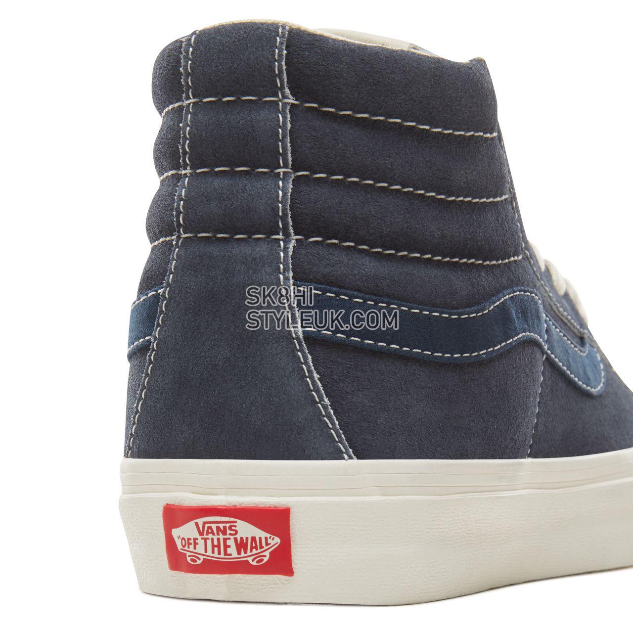 Vans Suede Vintage Military Sk8-Hi Reissue 138 Classic Mens Womens - (Vintage Military) Dress Blues VA3TKPUCJ Shoes