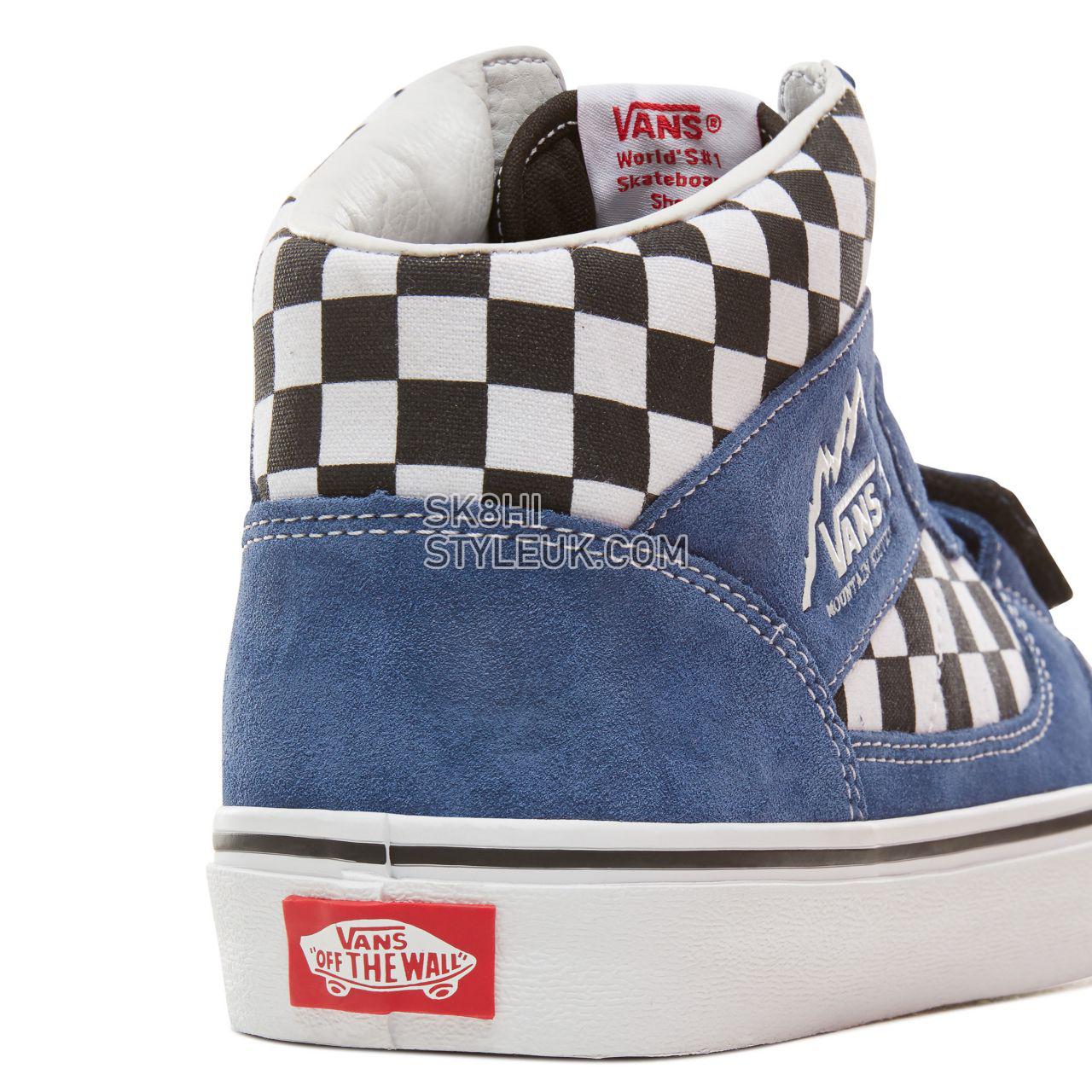 Vans Suede Checkerboard Mountain Edition Classic Mens Womens - (Checkerboard) Blue/Black VA3TKGU9H Shoes