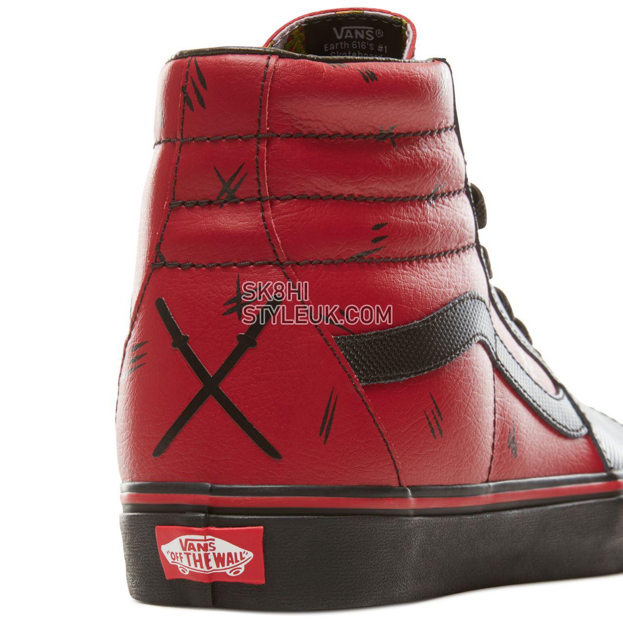 Vans X Marvel SK8-Hi Classic Mens Womens - (Marvel) Deadpool/Black VA38GEUBJ Shoes