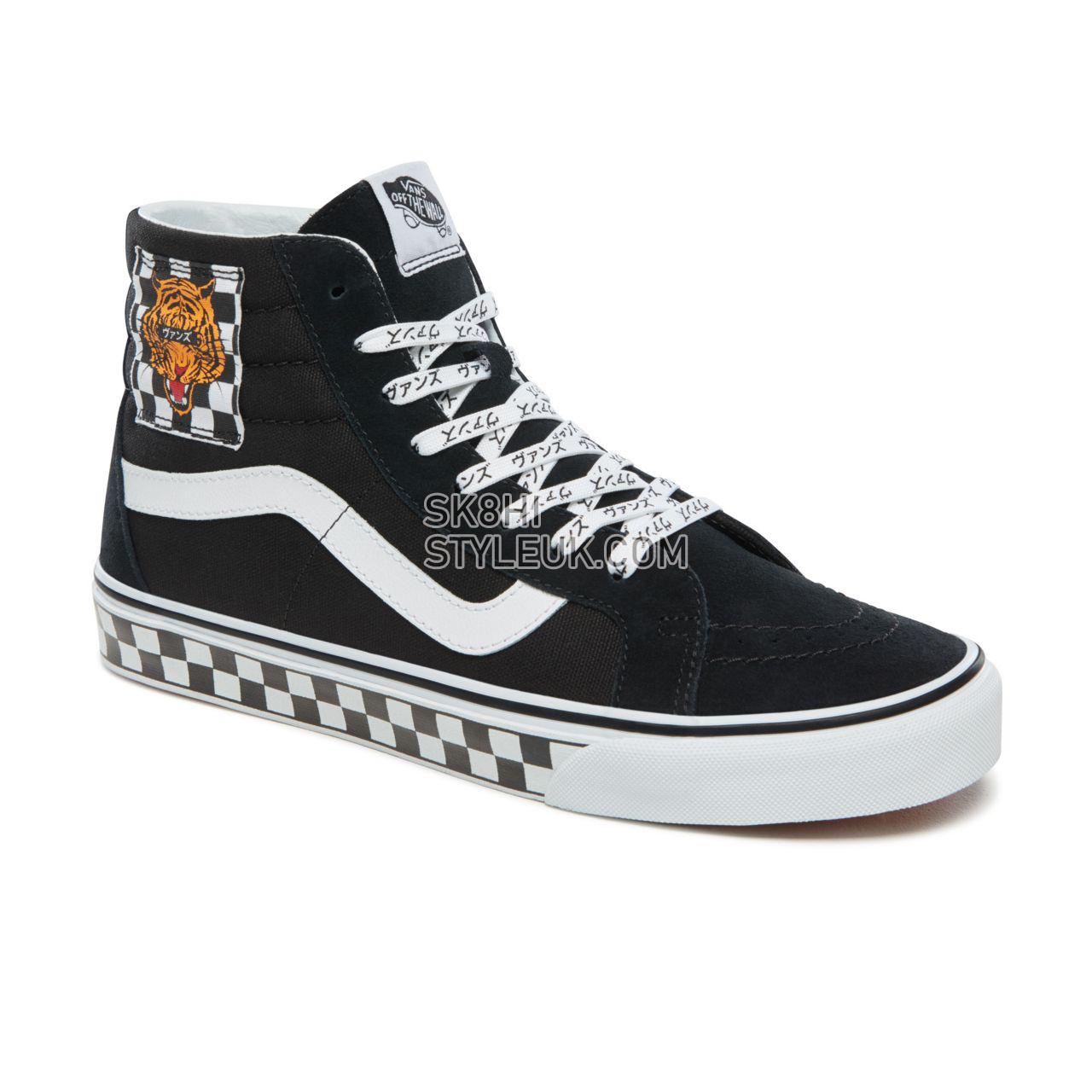 Vans Tiger Check Type Sk8-Hi Reissue Classic Mens Womens - (Tiger Check) Black/True White VA2XSBSJX Shoes