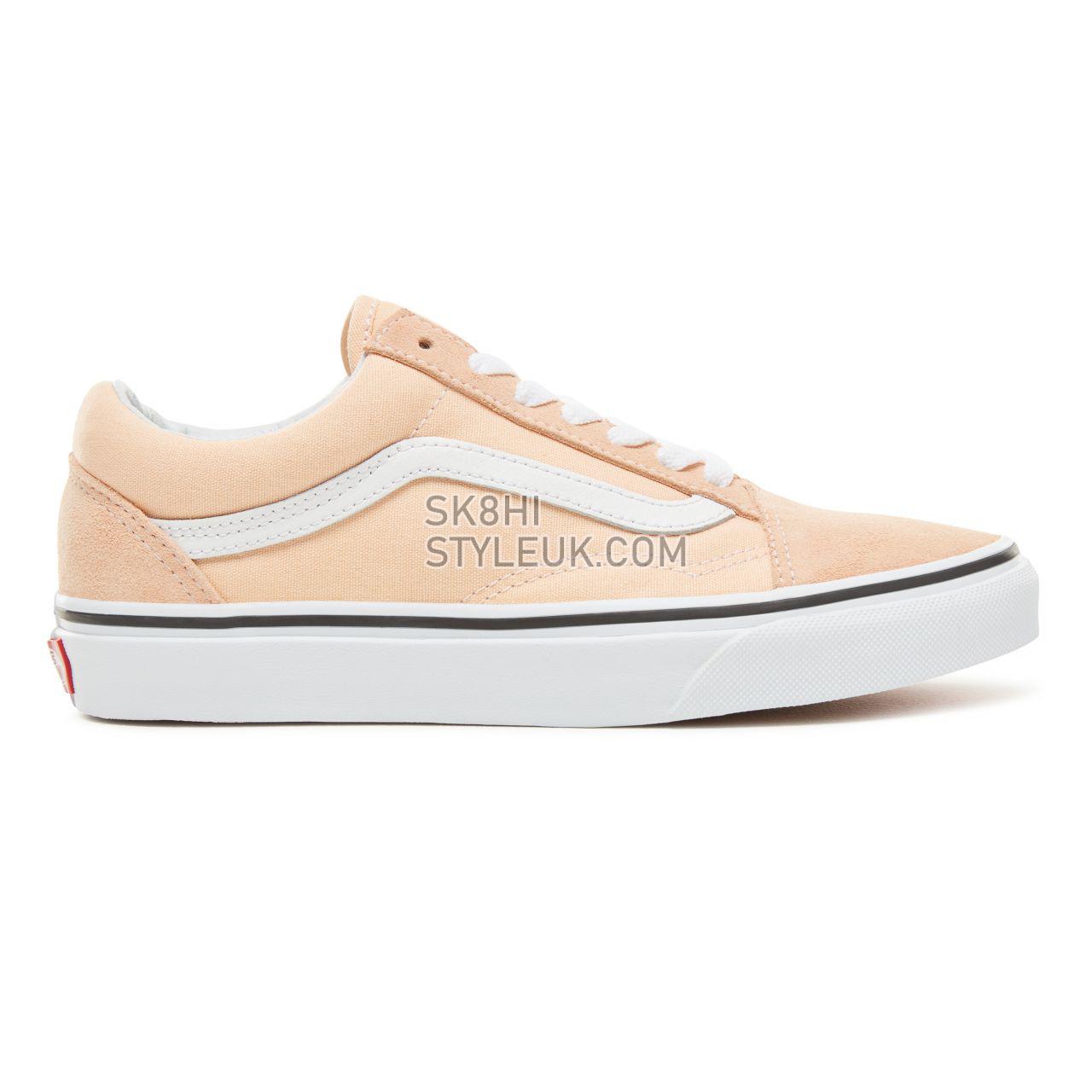 Vans Color Theory Old Skool Classic (Unisex) Mens Womens - Bleached Apricot/True White VA38G1U5Y Shoes