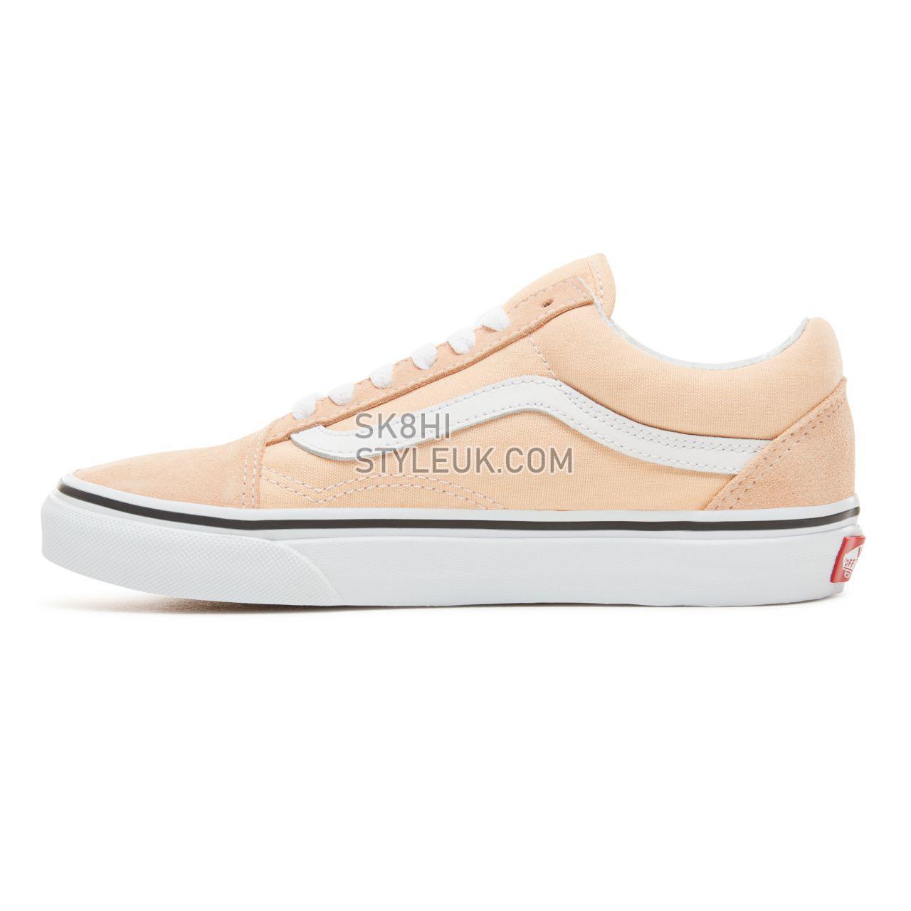 Vans Color Theory Old Skool Classic (Unisex) Mens Womens - Bleached Apricot/True White VA38G1U5Y Shoes