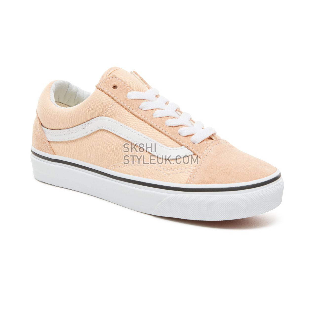 Vans Color Theory Old Skool Classic (Unisex) Mens Womens - Bleached Apricot/True White VA38G1U5Y Shoes