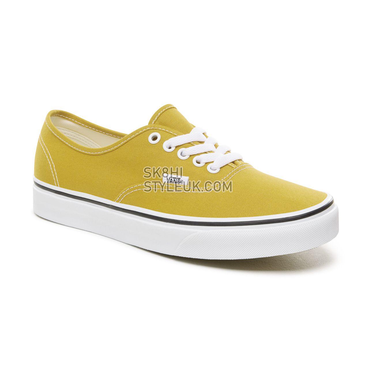 Vans Color Theory Authentic Classic (Unisex) Mens Womens - Cress Green/True White VA38EMU61 Shoes