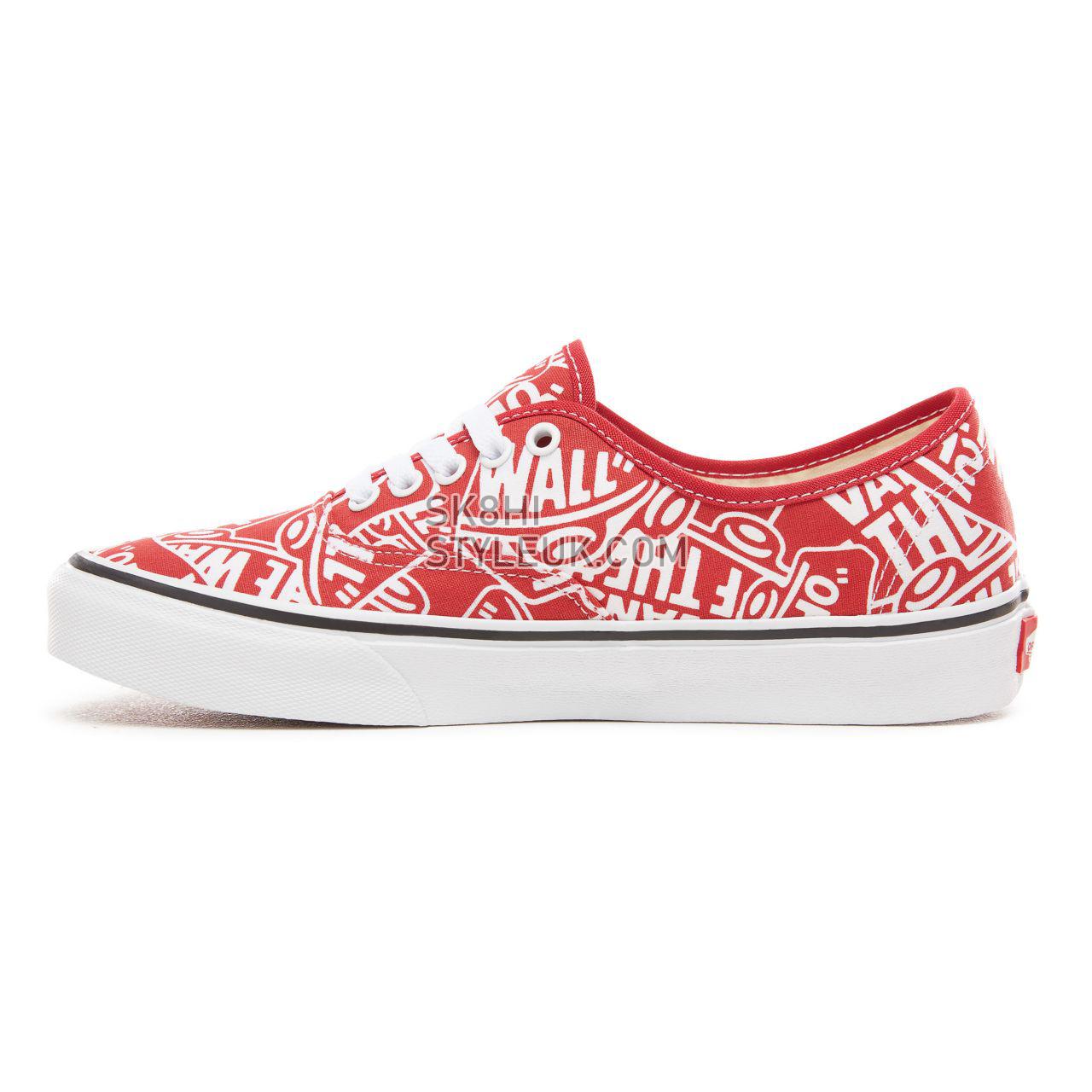 Vans Otw Repeat Authentic Classic Mens Womens - (Otw Repeat) Red/True White VN0A38EMUKL Shoes