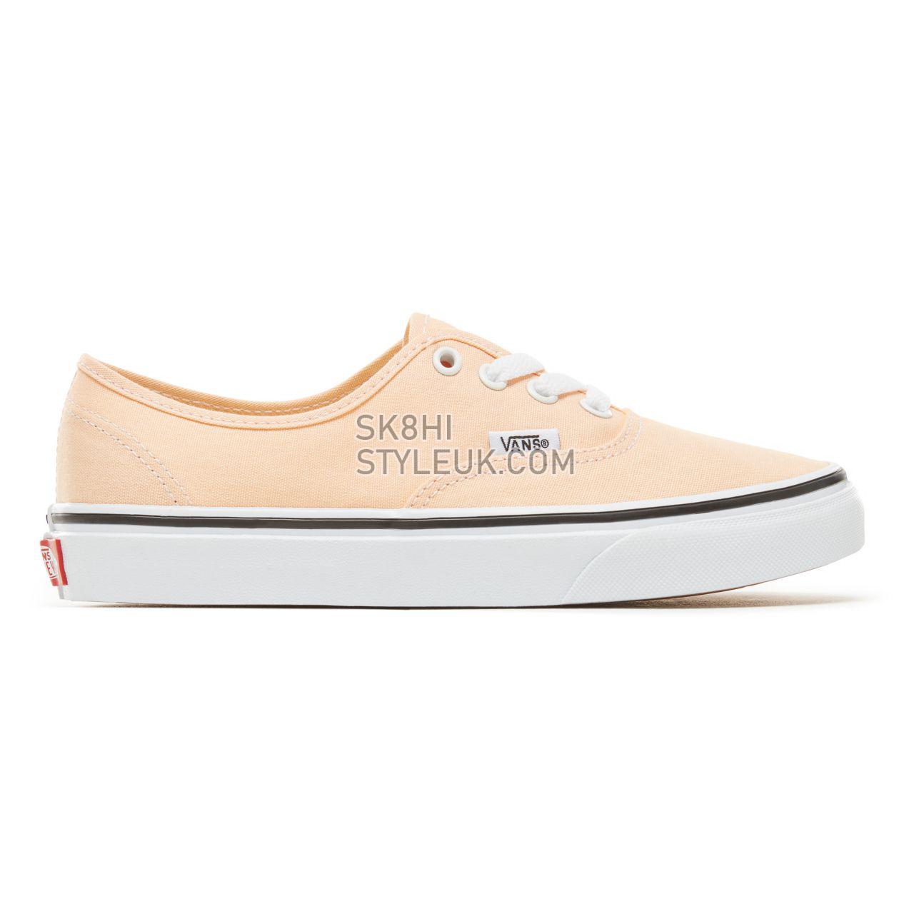 Vans Color Theory Authentic Classic (Unisex) Mens Womens - Bleached Apricot/True White VA38EMU5Y Shoes