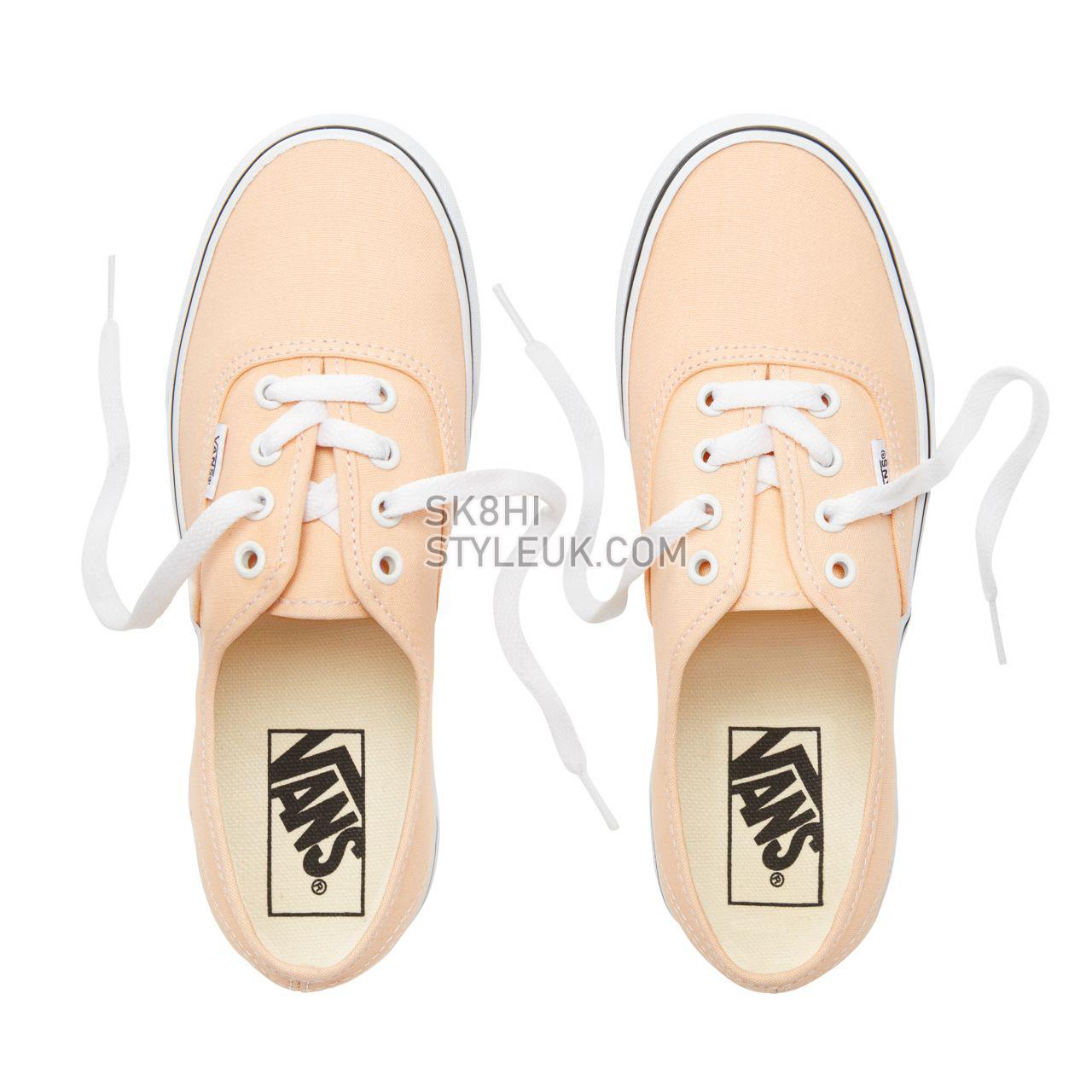 Vans Color Theory Authentic Classic (Unisex) Mens Womens - Bleached Apricot/True White VA38EMU5Y Shoes