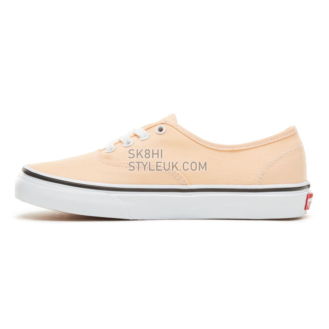 Vans Color Theory Authentic Classic (Unisex) Mens Womens - Bleached Apricot/True White VA38EMU5Y Shoes