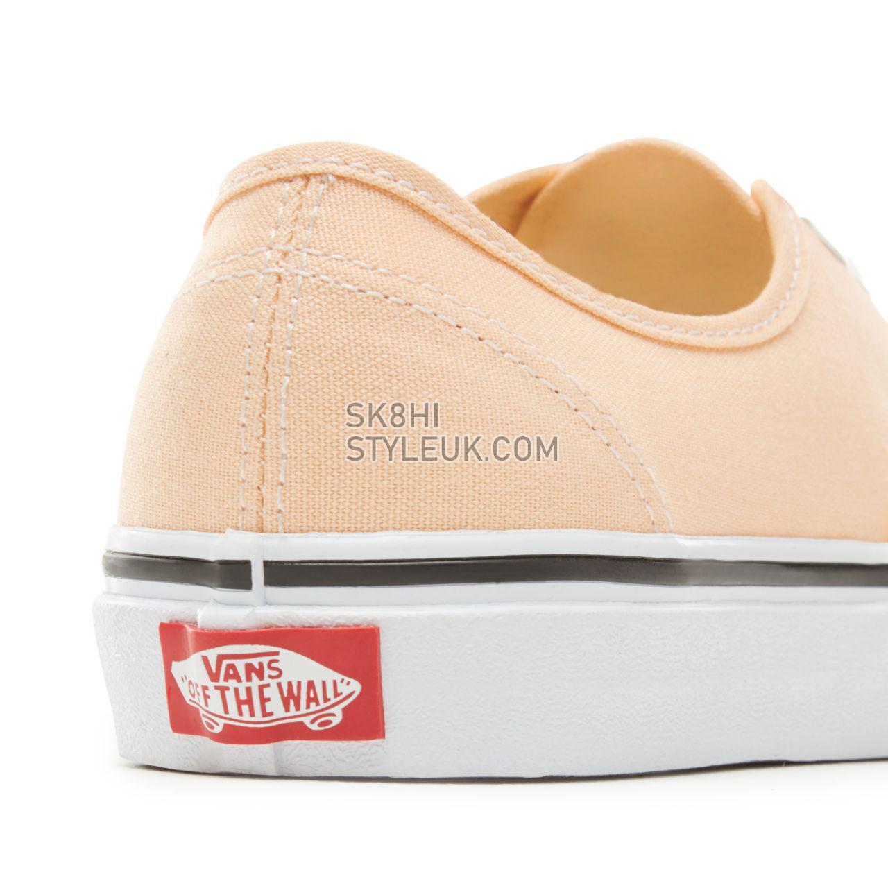 Vans Color Theory Authentic Classic (Unisex) Mens Womens - Bleached Apricot/True White VA38EMU5Y Shoes