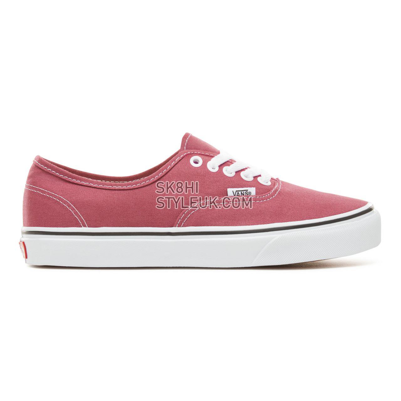 Vans Color Theory Authentic Classic (Unisex) Mens Womens - Dry Rose/True White VA38EMU64 Shoes