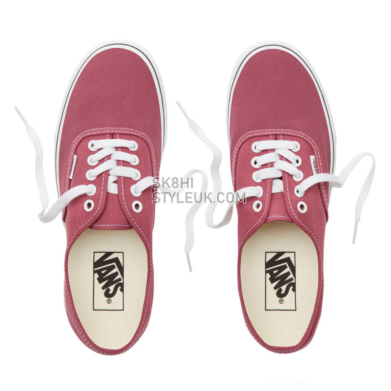 Vans Color Theory Authentic Classic (Unisex) Mens Womens - Dry Rose/True White VA38EMU64 Shoes