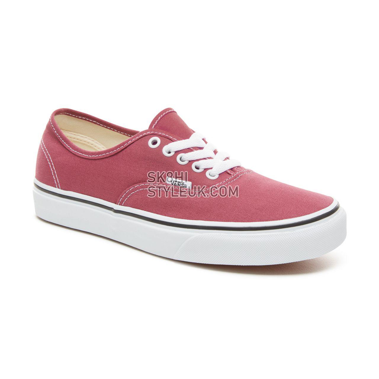 Vans Color Theory Authentic Classic (Unisex) Mens Womens - Dry Rose/True White VA38EMU64 Shoes