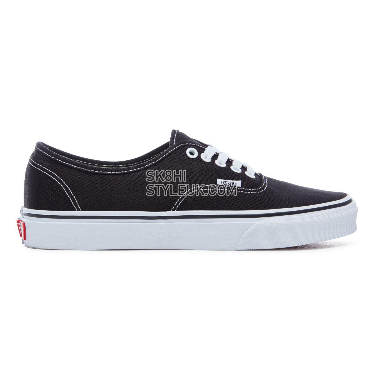 Vans Authentic Classic Mens Womens - Black VN000EE3BLK Shoes