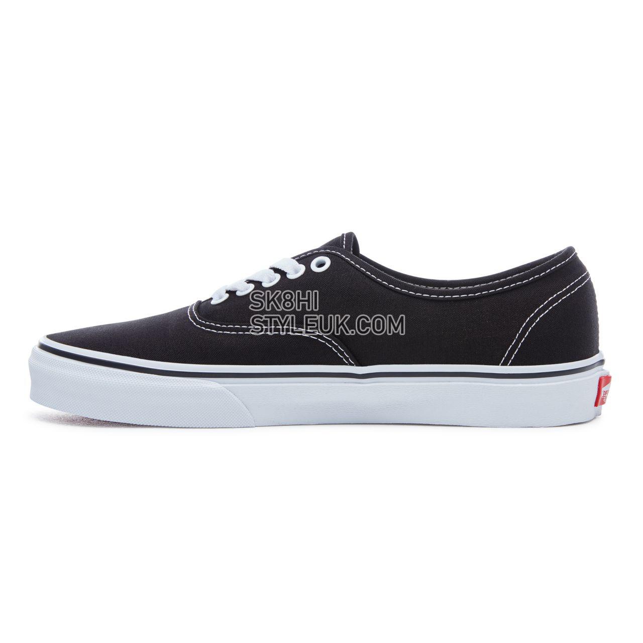 Vans Authentic Classic Mens Womens - Black VN000EE3BLK Shoes