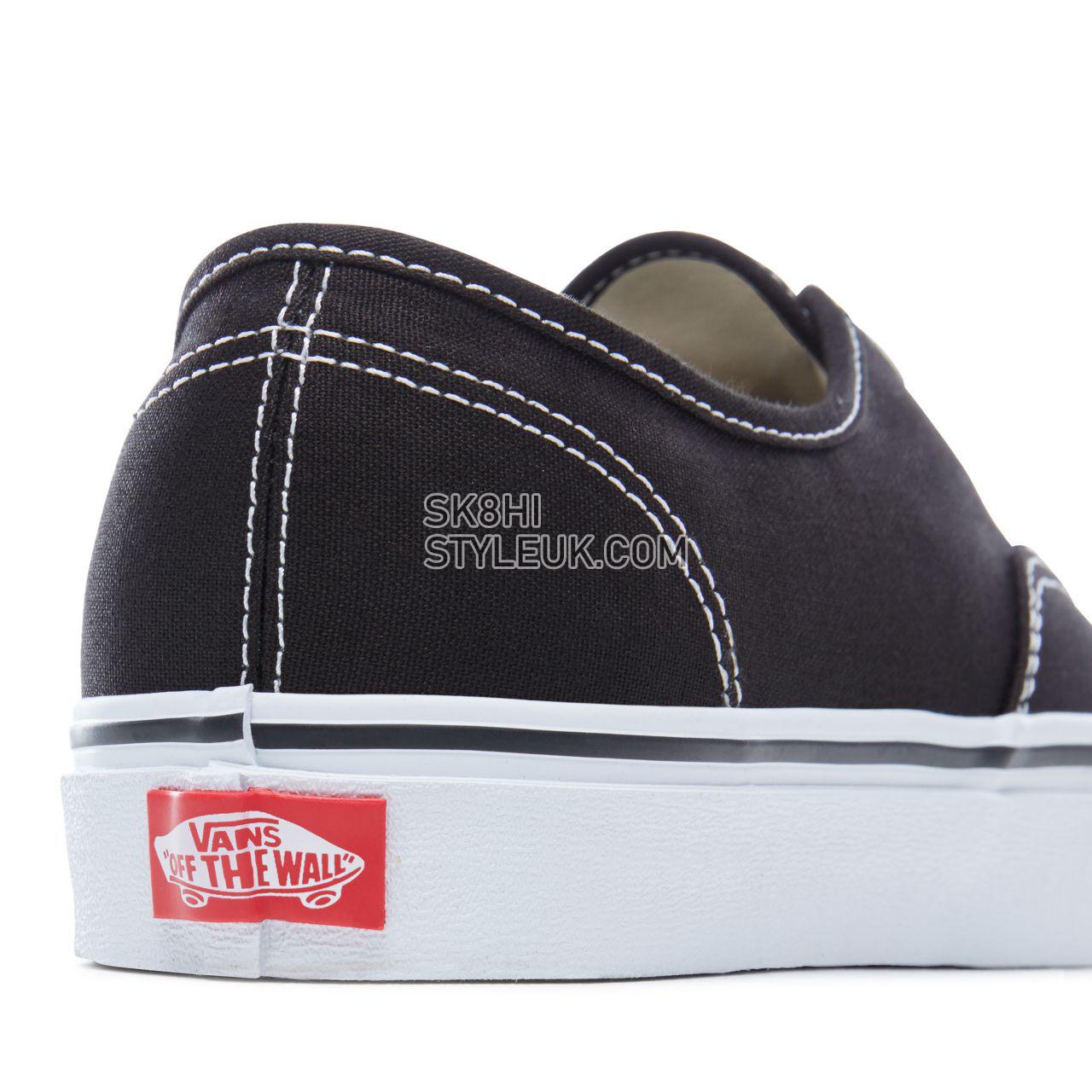 Vans Authentic Classic Mens Womens - Black VN000EE3BLK Shoes