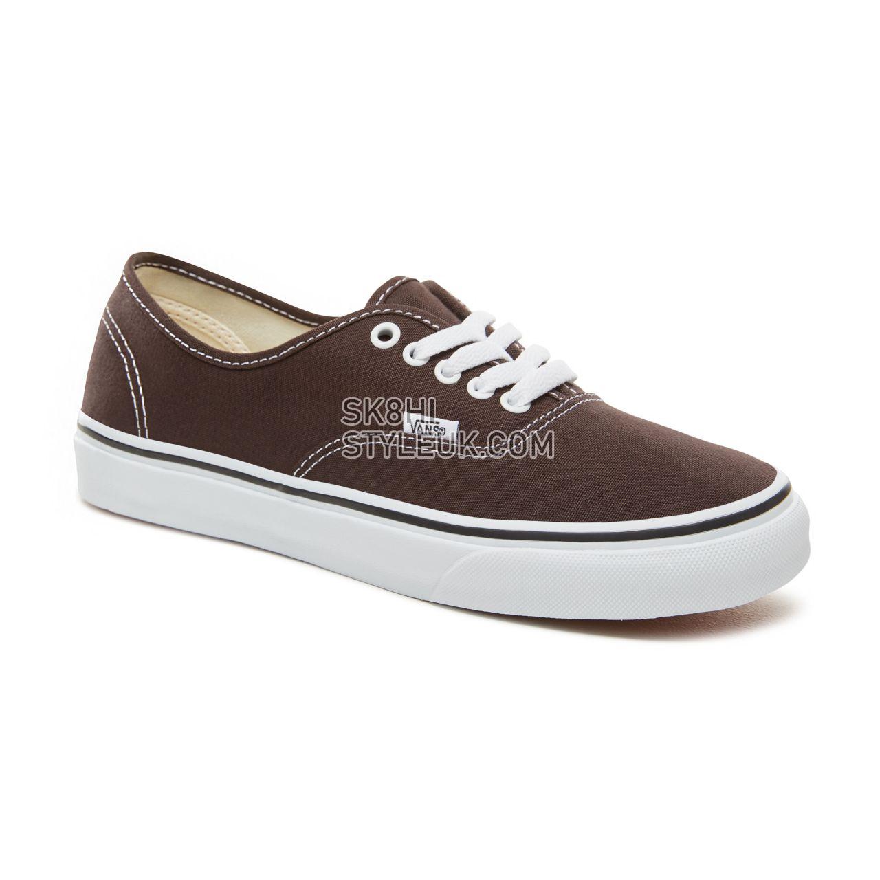 Vans Color Theory Authentic Classic (Unisex) Mens Womens - Chocolate Torte/True White VA38EMU5Z Shoes