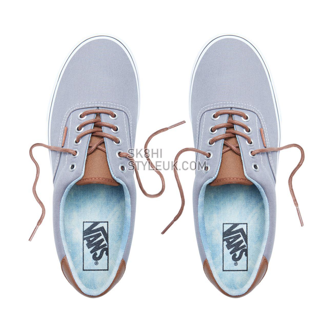 Vans C&L Era 59 Classic Mens Womens - Frost Gray-Acid Denim VA38FSQ70 Shoes