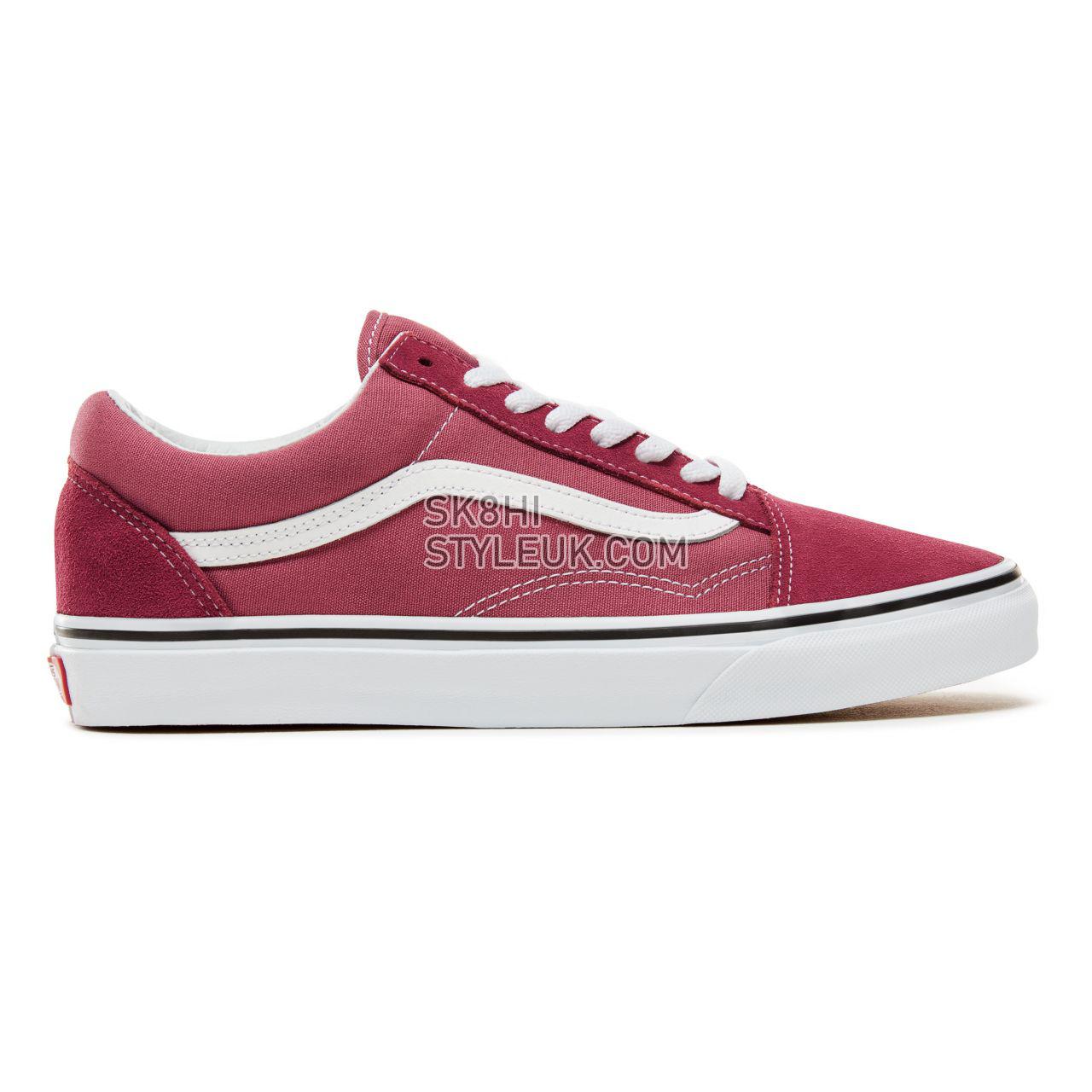 Vans Color Theory Old Skool Classic (Unisex) Mens Womens - Dry Rose/True White VA38G1U64 Shoes