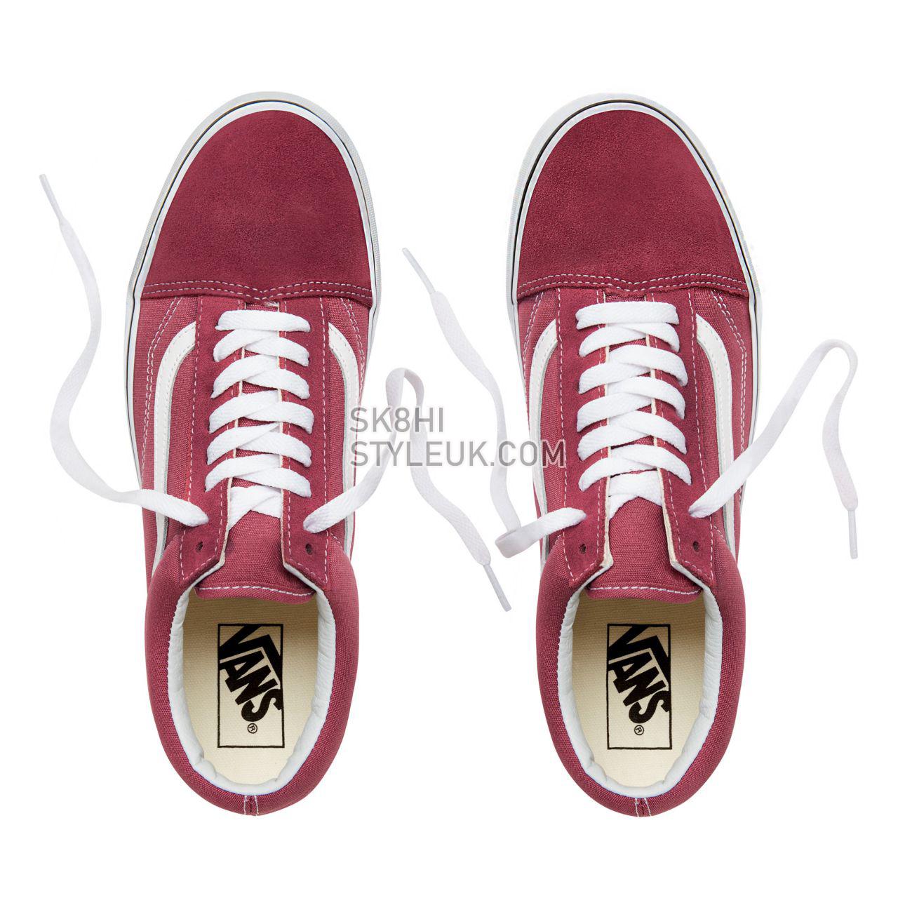 Vans Color Theory Old Skool Classic (Unisex) Mens Womens - Dry Rose/True White VA38G1U64 Shoes