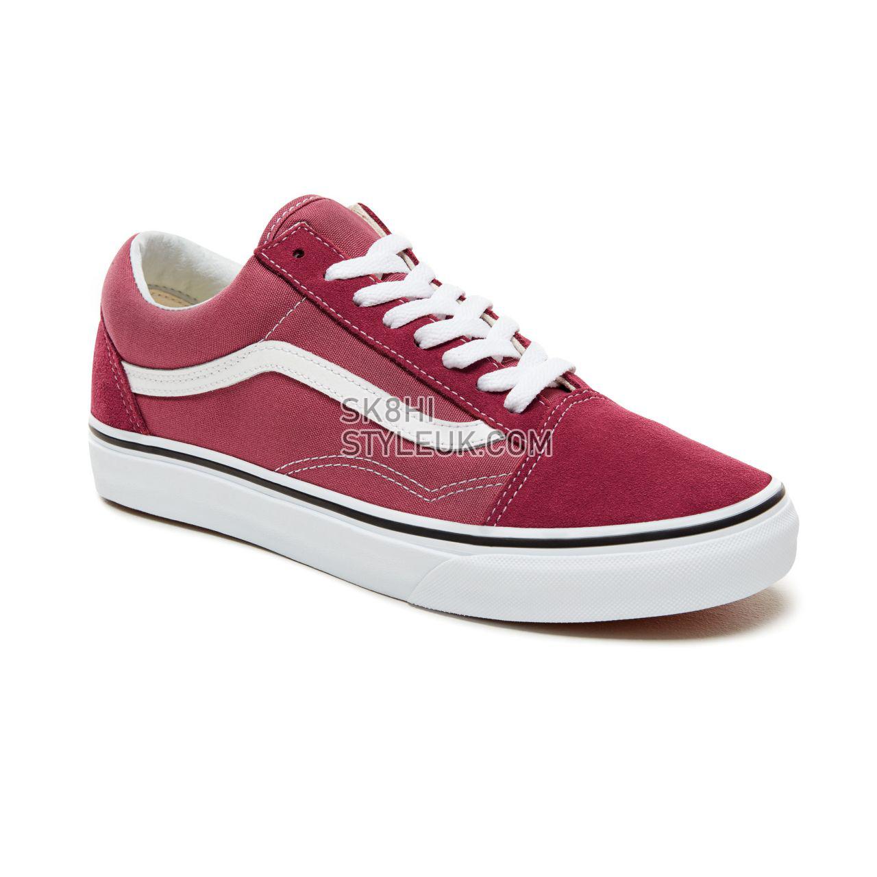 Vans Color Theory Old Skool Classic (Unisex) Mens Womens - Dry Rose/True White VA38G1U64 Shoes