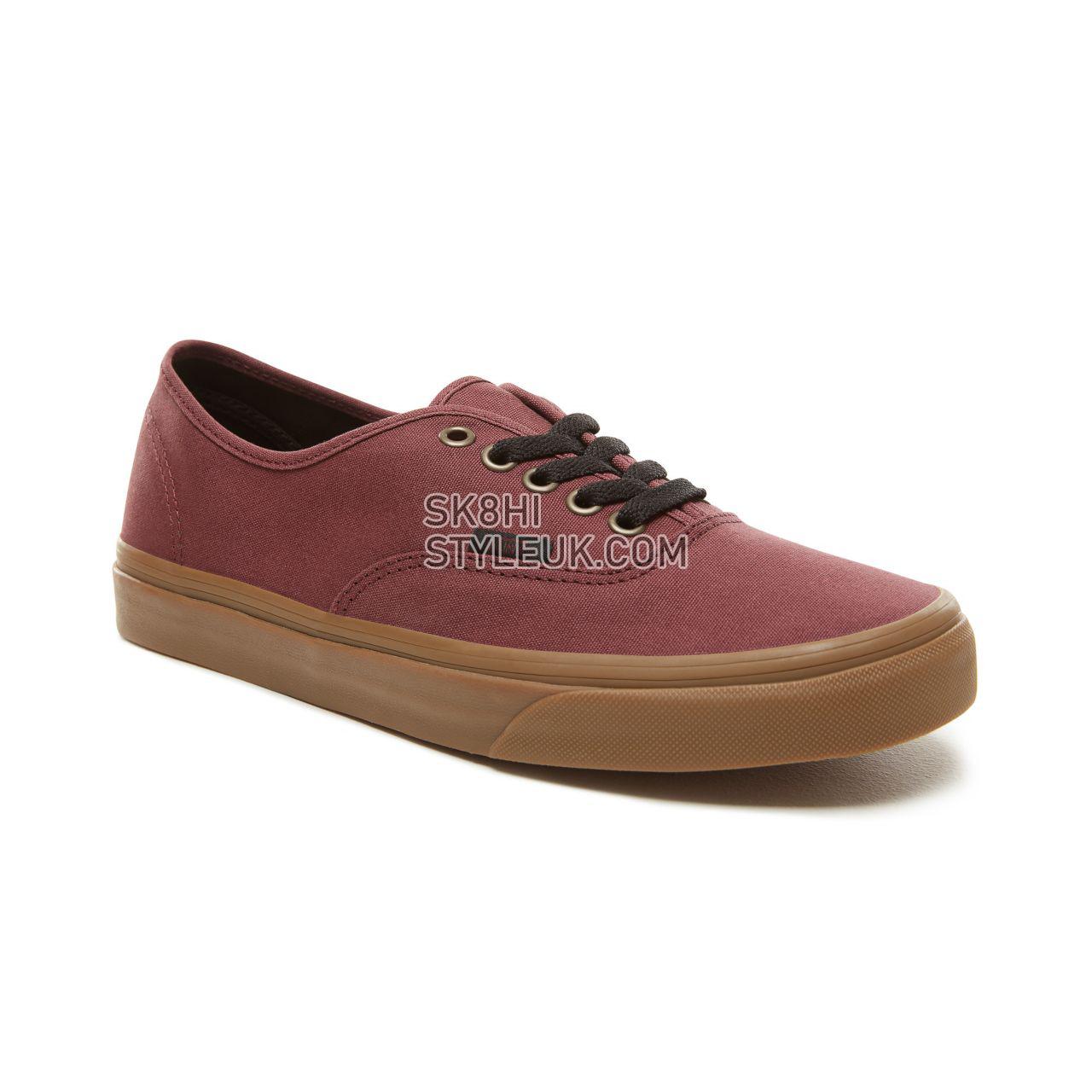 Vans Gum Outsole Authentic Classic Mens Womens - (Gum Outsole) Catawba Grape/Black VA38EMU5A Shoes